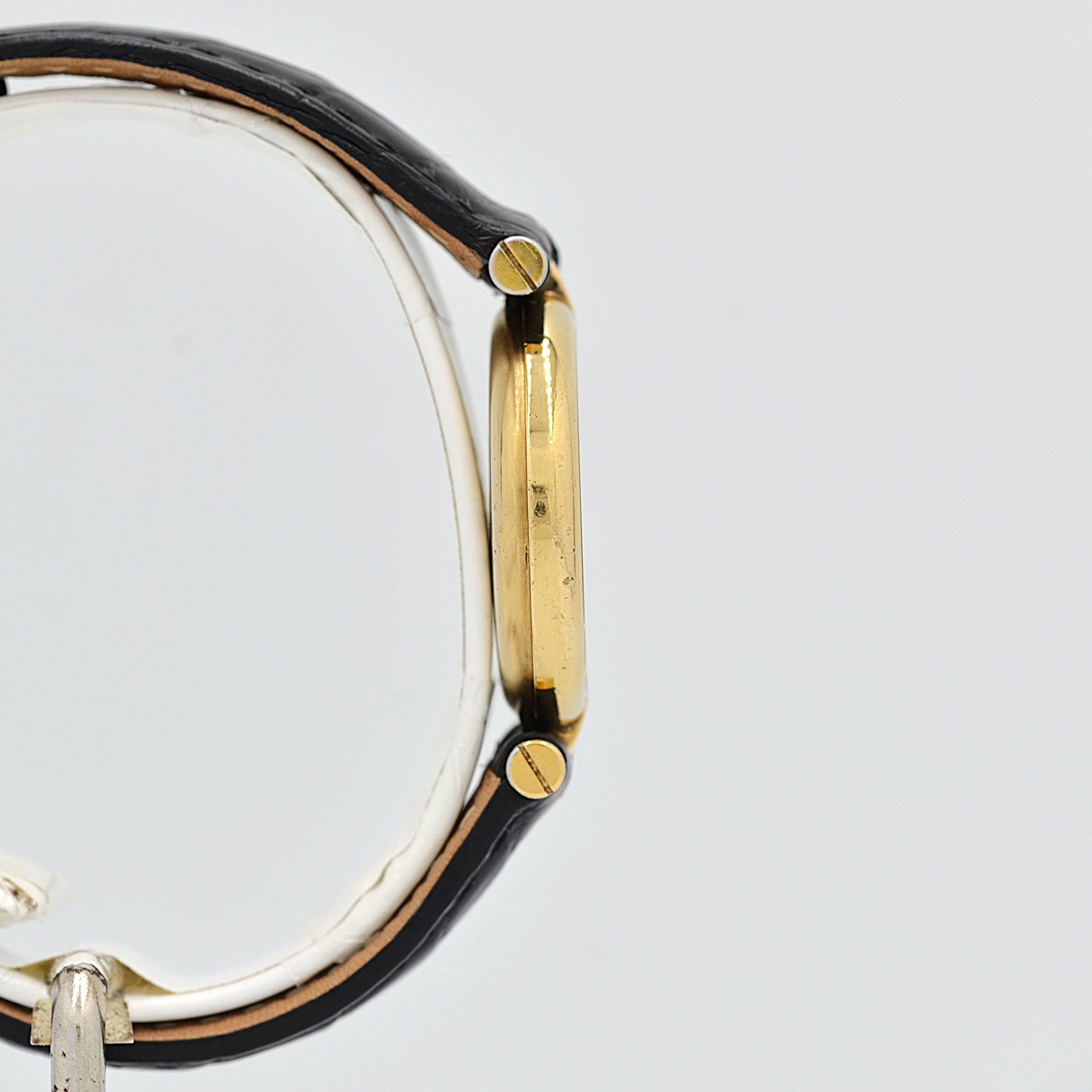 【Cartier】カルティエ マストヴァンドームSM アイボリーローマ SWISS MADE 表記 純正尾錠付き