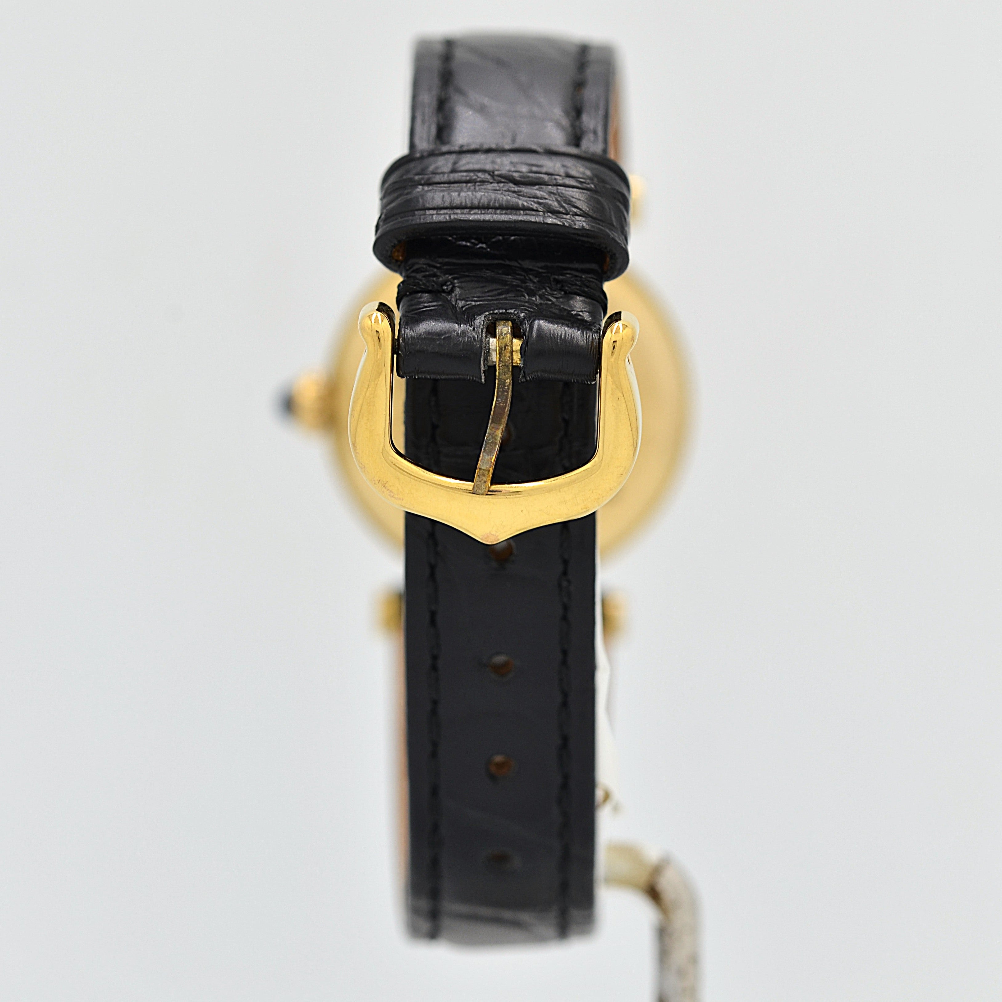 【Cartier】カルティエ マストヴァンドームSM アイボリーローマ SWISS MADE 表記 純正尾錠付き