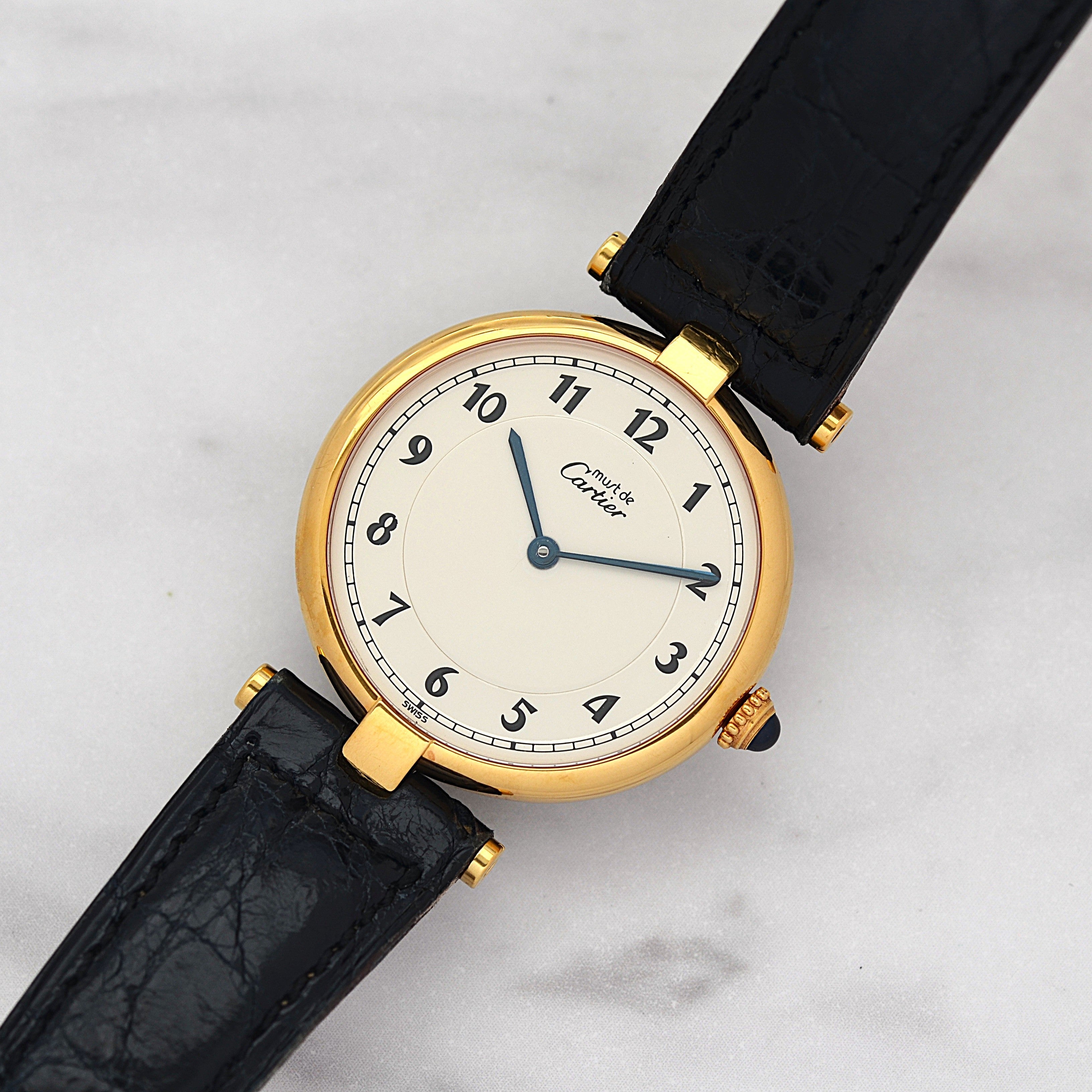 【Cartier】カルティエ マストヴァンドーム LM アラビア デッドストック 純正Dバックル付き