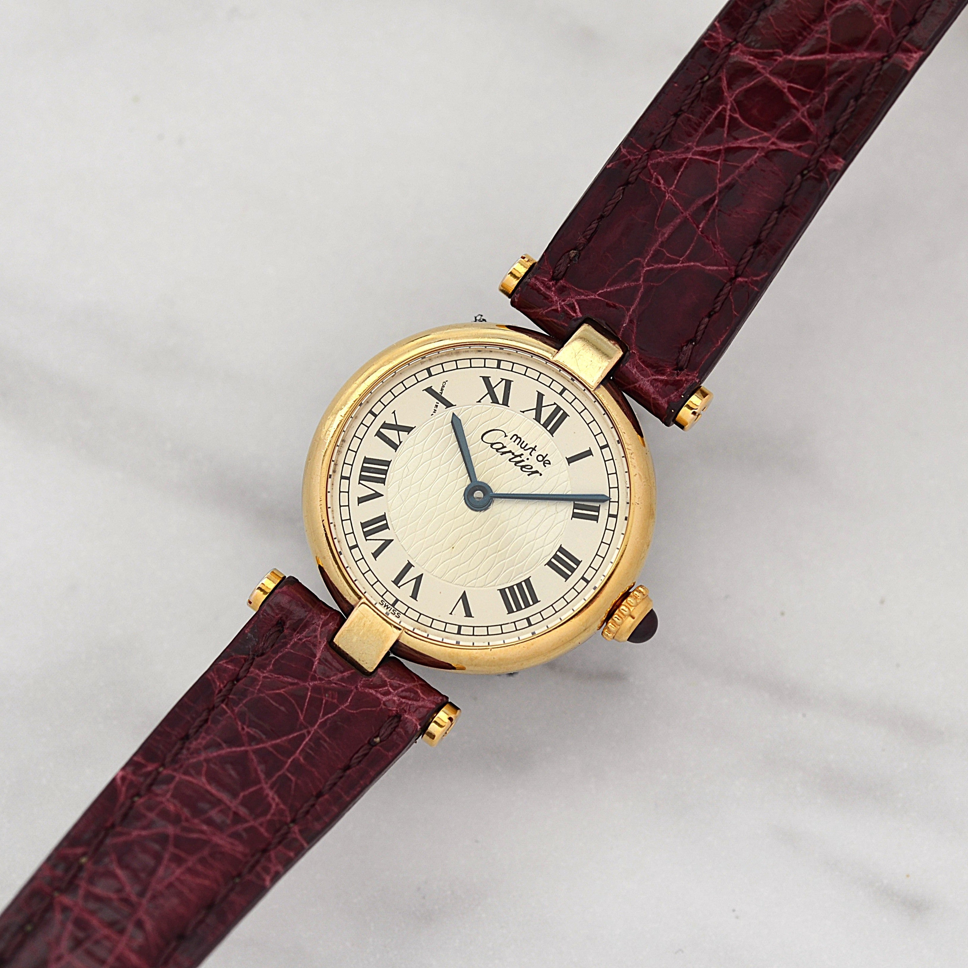 【Cartier】カルティエ マストヴァンドームSM カルティエ創業150周年モデル 世界限定1847本 純正Dバックル付き