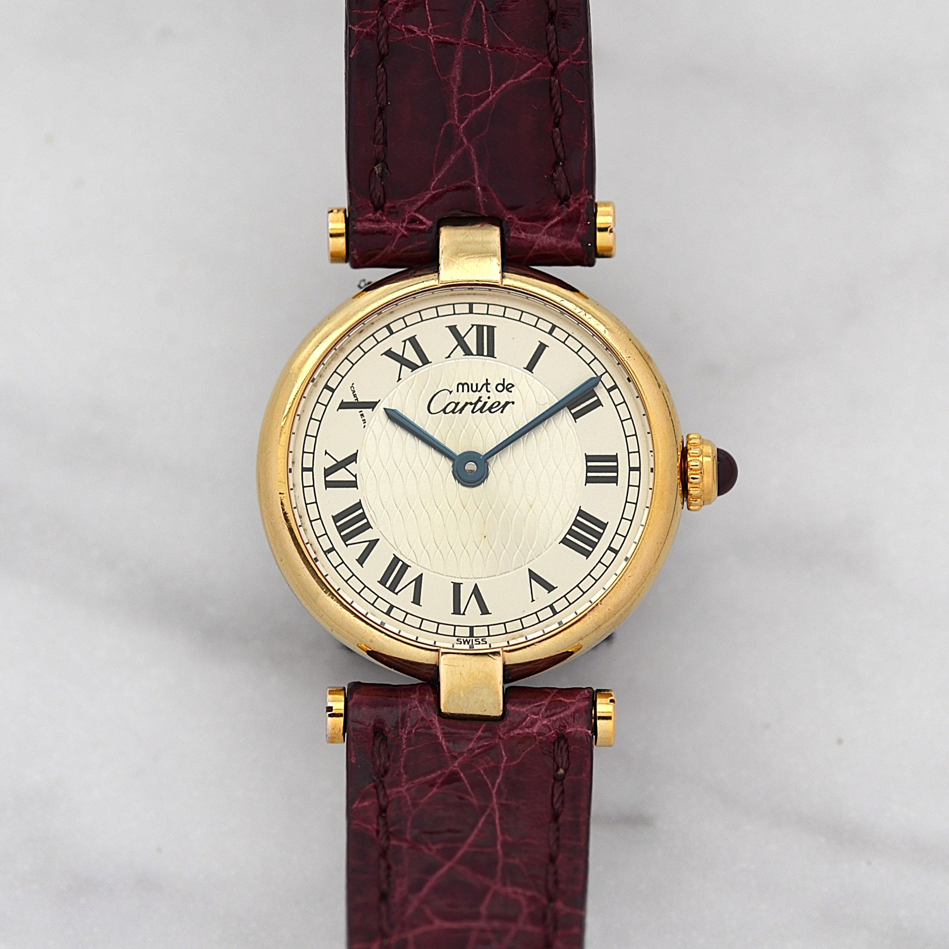 【Cartier】カルティエ マストヴァンドームSM カルティエ創業150周年モデル 世界限定1847本 純正Dバックル付き