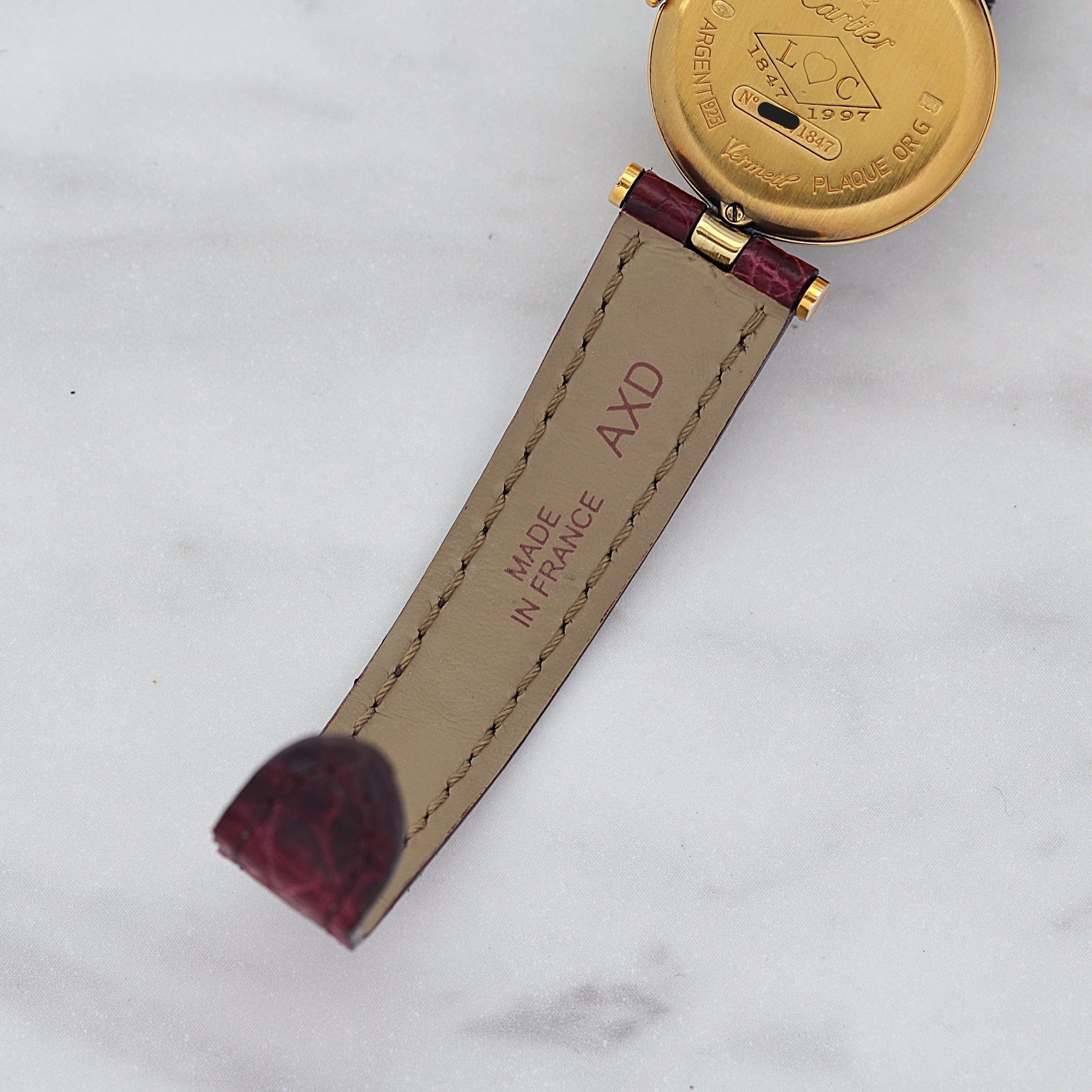 【Cartier】カルティエ マストヴァンドームSM カルティエ創業150周年モデル 世界限定1847本 純正Dバックル付き