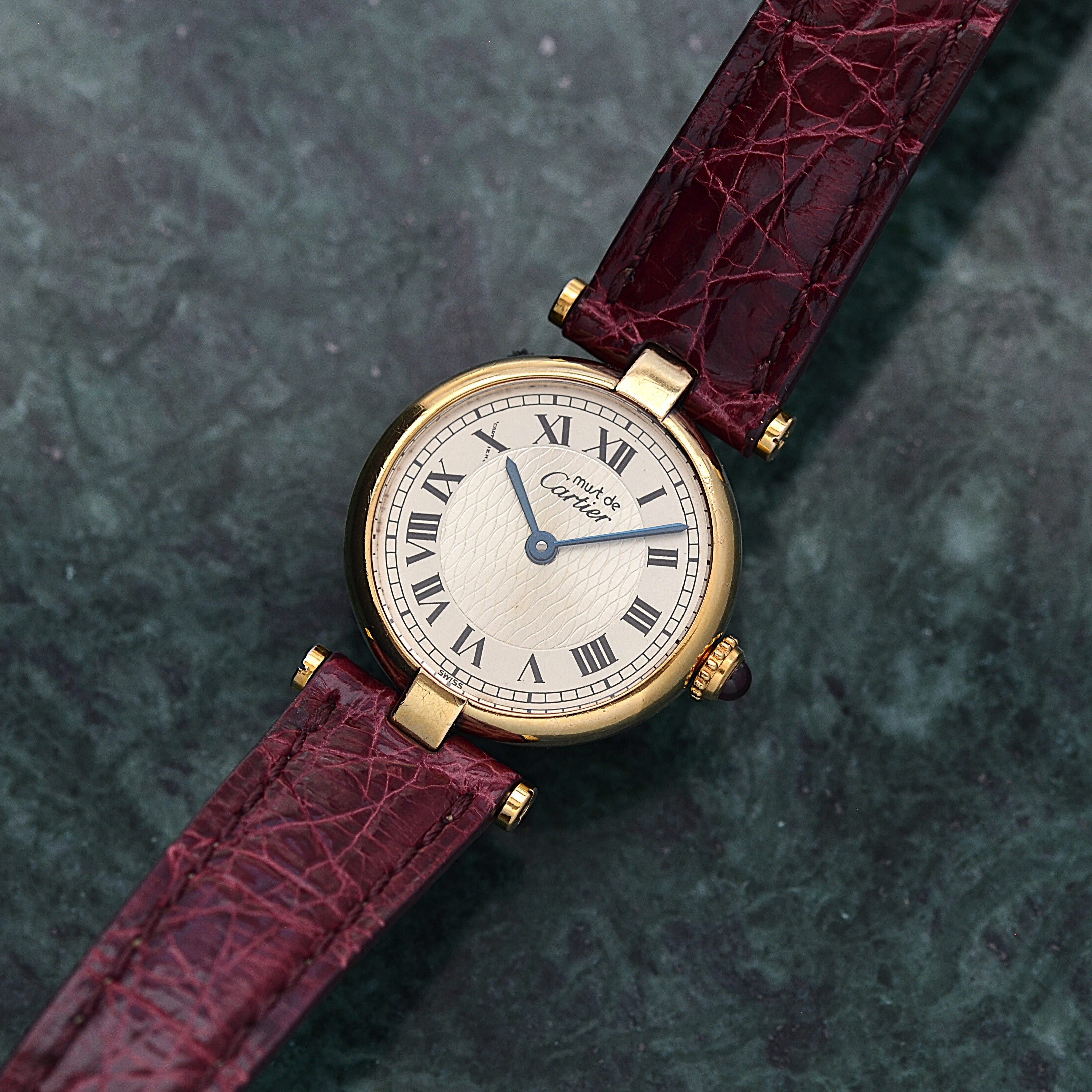【Cartier】カルティエ マストヴァンドームSM カルティエ創業150周年モデル 世界限定1847本 純正Dバックル付き
