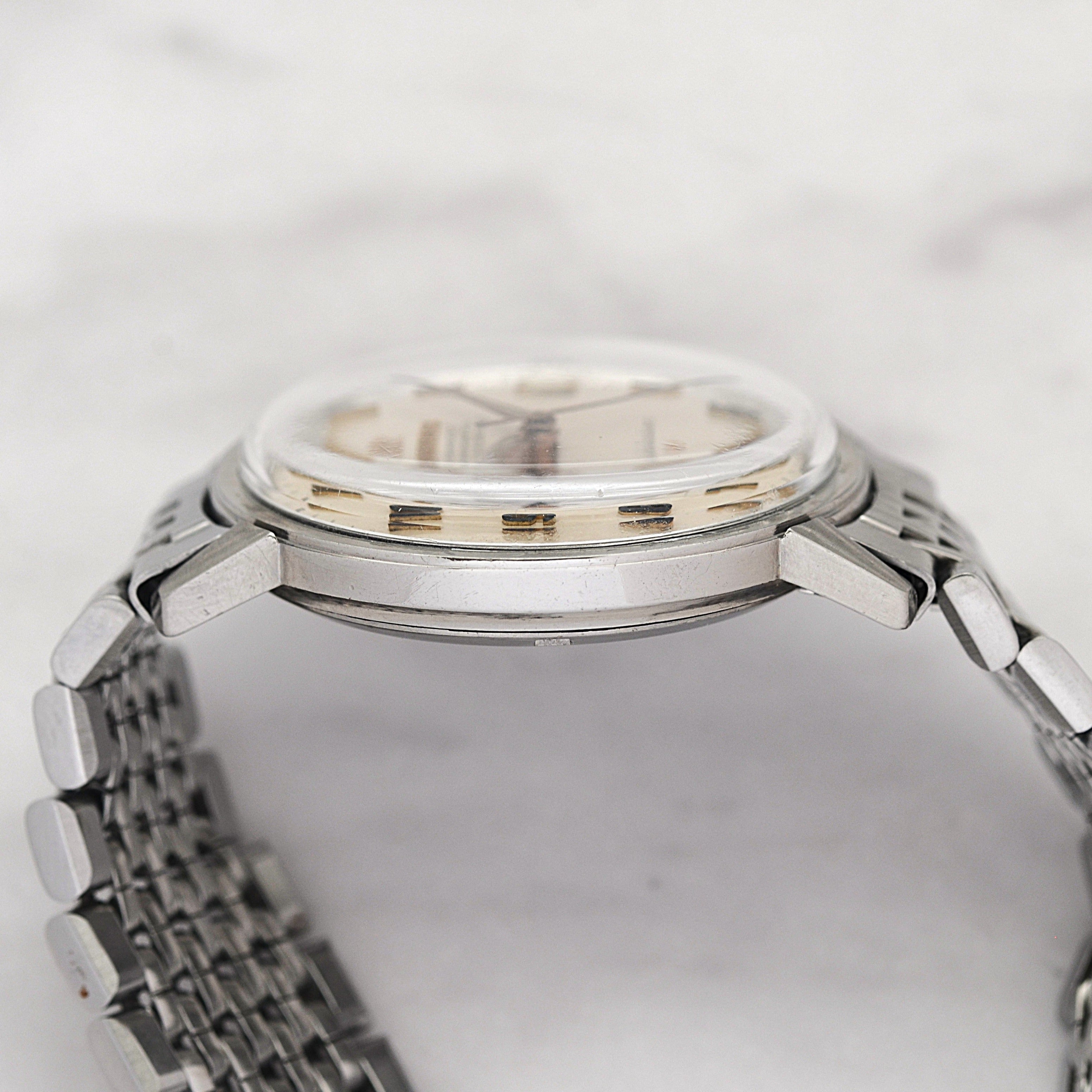 【OMEGA】オメガ コンステレーションデイト SS アップライトアラビア ピンクゴールドインデクス