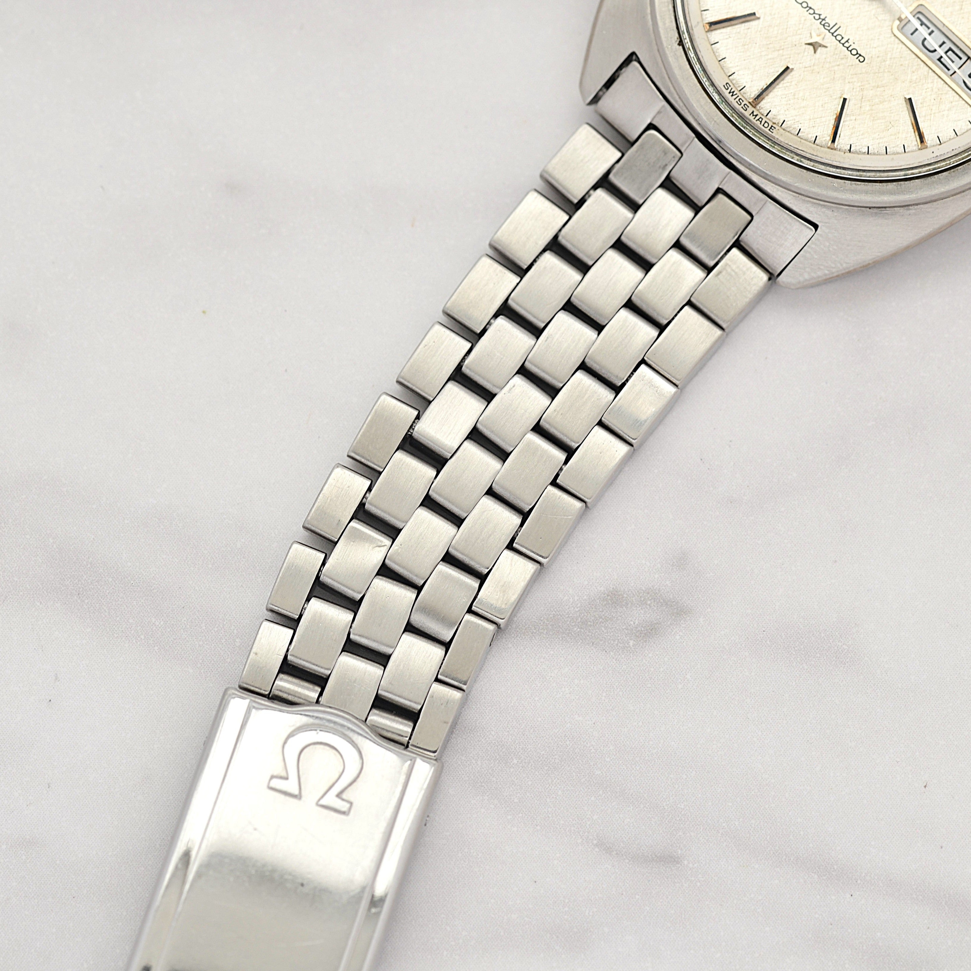 【OMEGA】オメガ コンステレーションデイデイト Cライン Silver bark dial