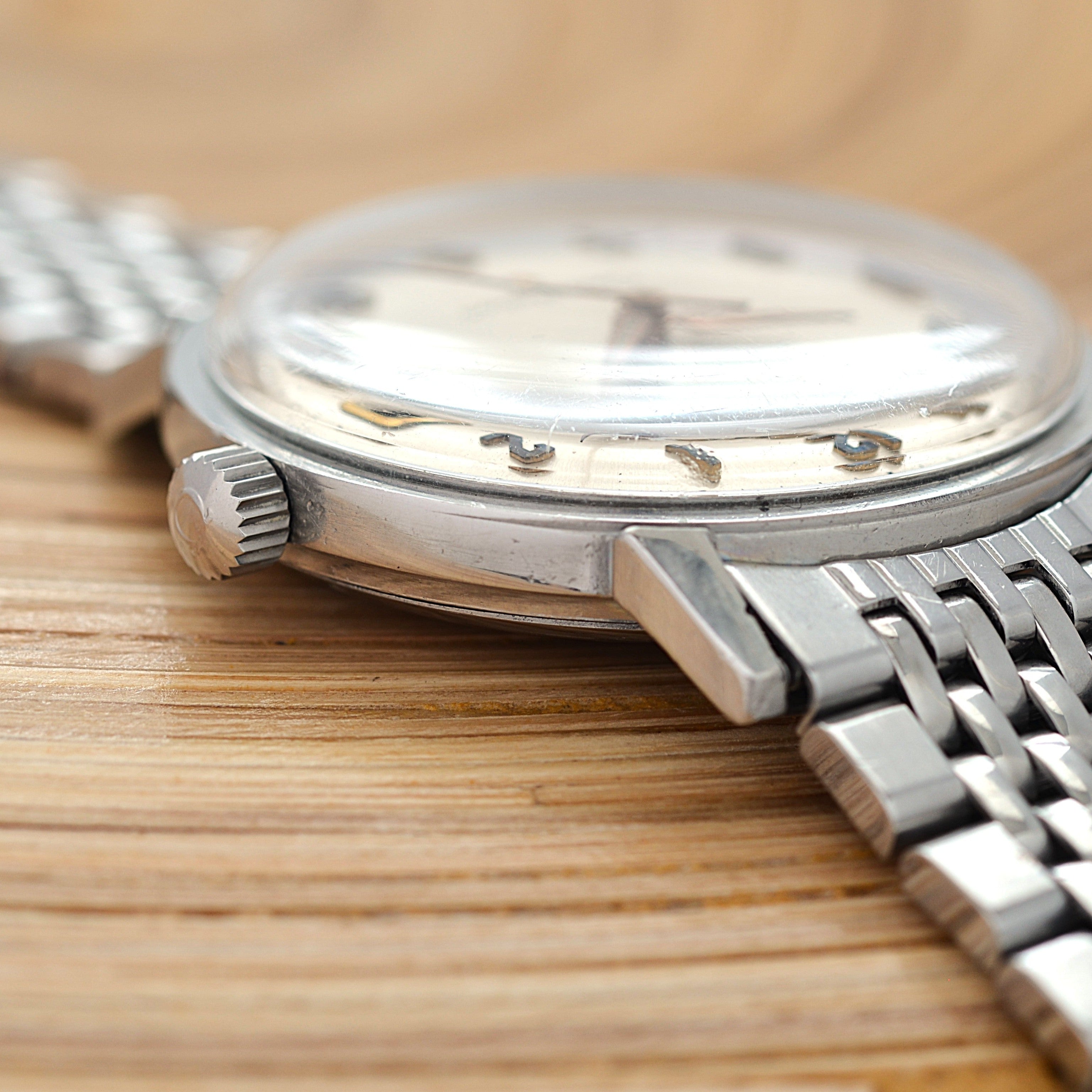 【OMEGA】オメガ コンステレーションデイト SS アップライトアラビア ピンクゴールドインデクス