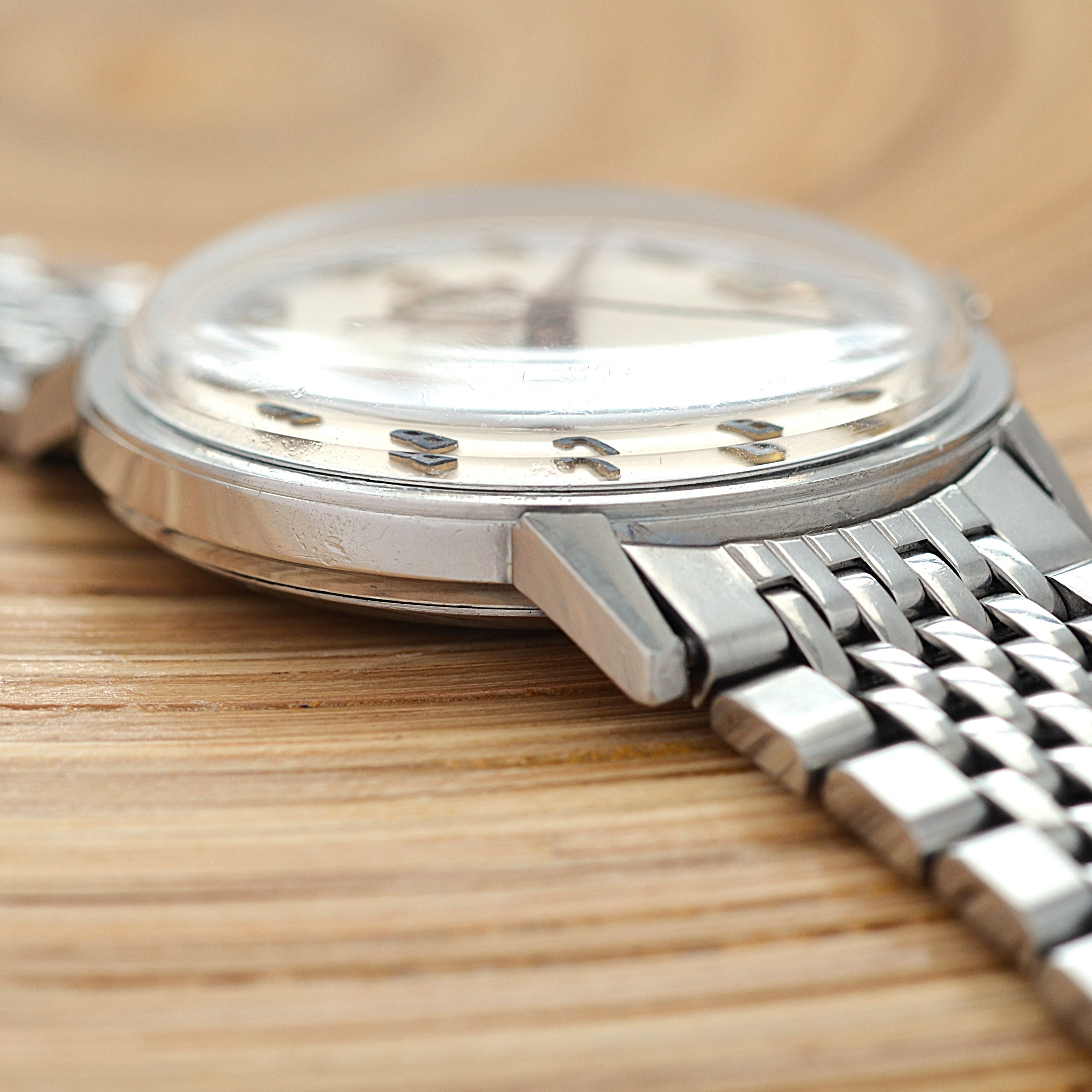 【OMEGA】オメガ コンステレーションデイト SS アップライトアラビア ピンクゴールドインデクス