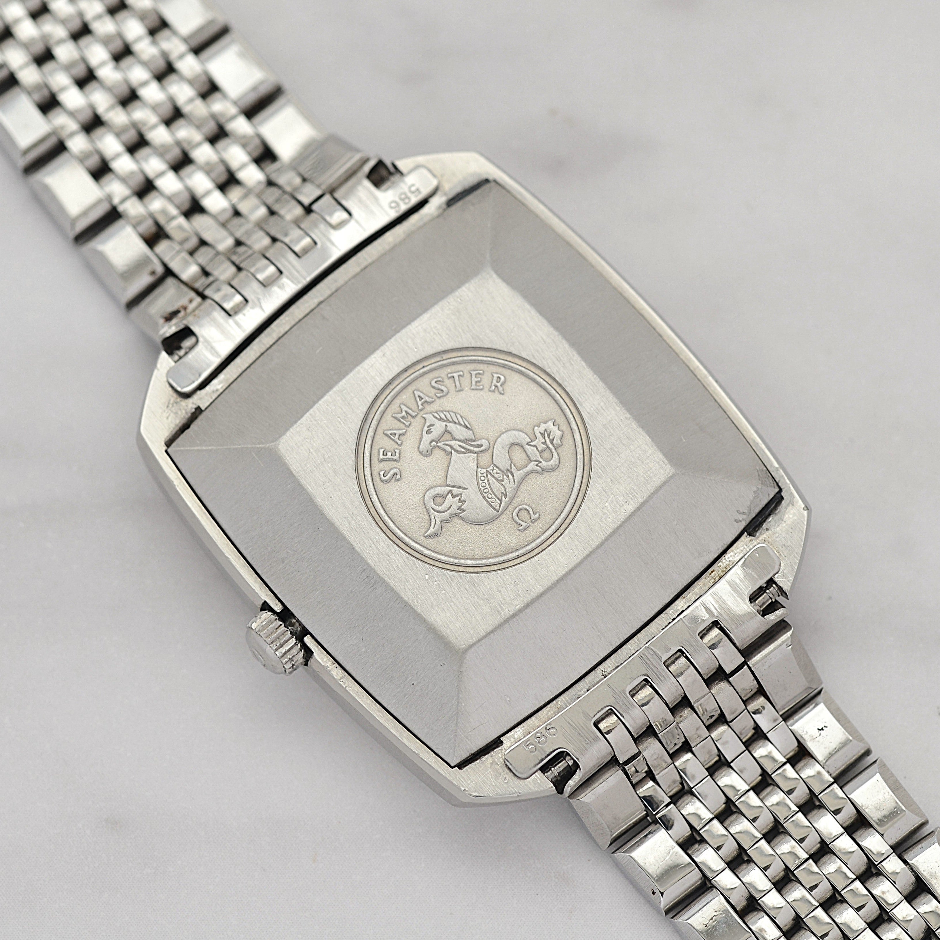 【OMEGA】オメガ シーマスターデイト SS スクエアケース 2トーングレー文字盤 Cal.565