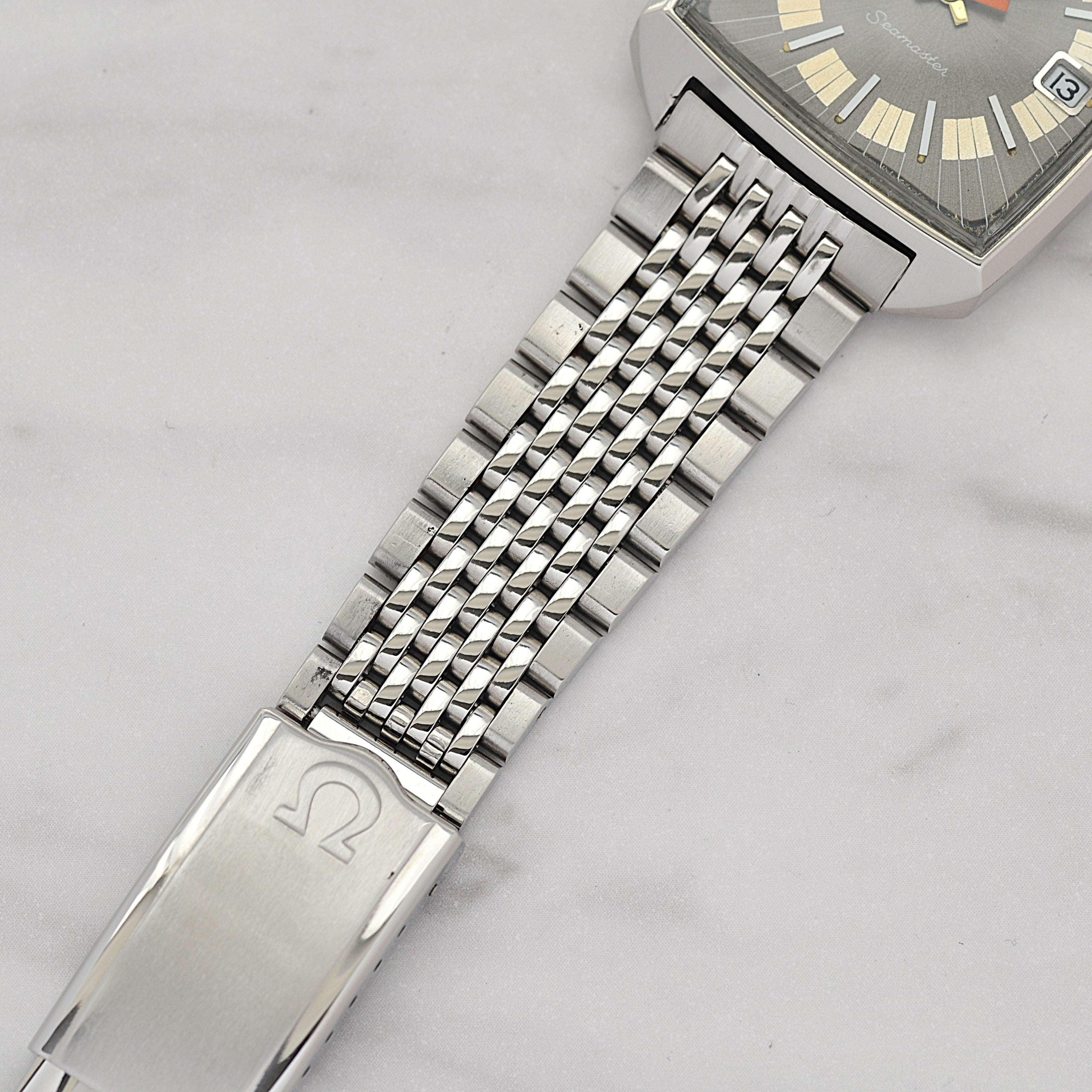 【OMEGA】オメガ シーマスターデイト SS スクエアケース 2トーングレー文字盤 Cal.565