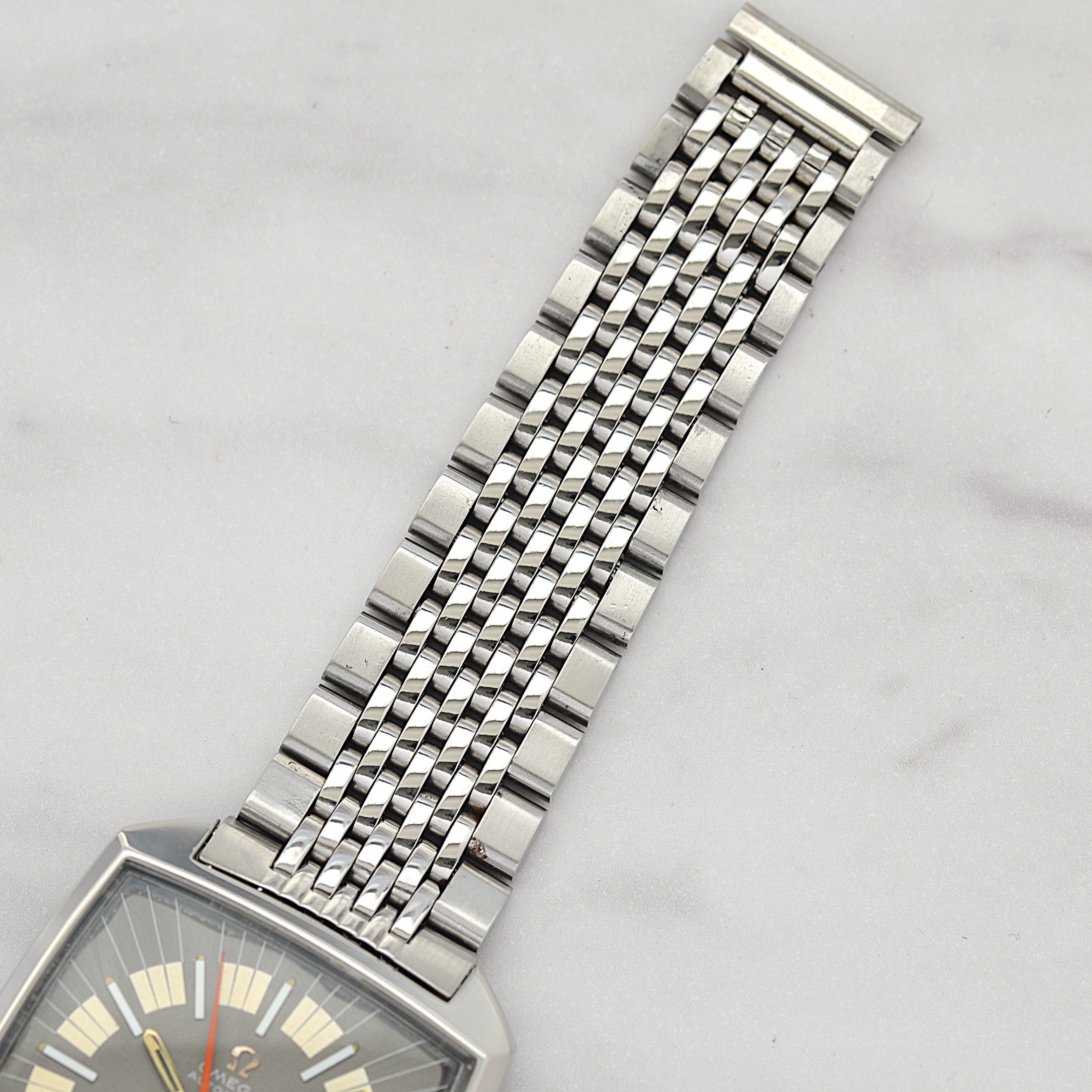 【OMEGA】オメガ シーマスターデイト SS スクエアケース 2トーングレー文字盤 Cal.565