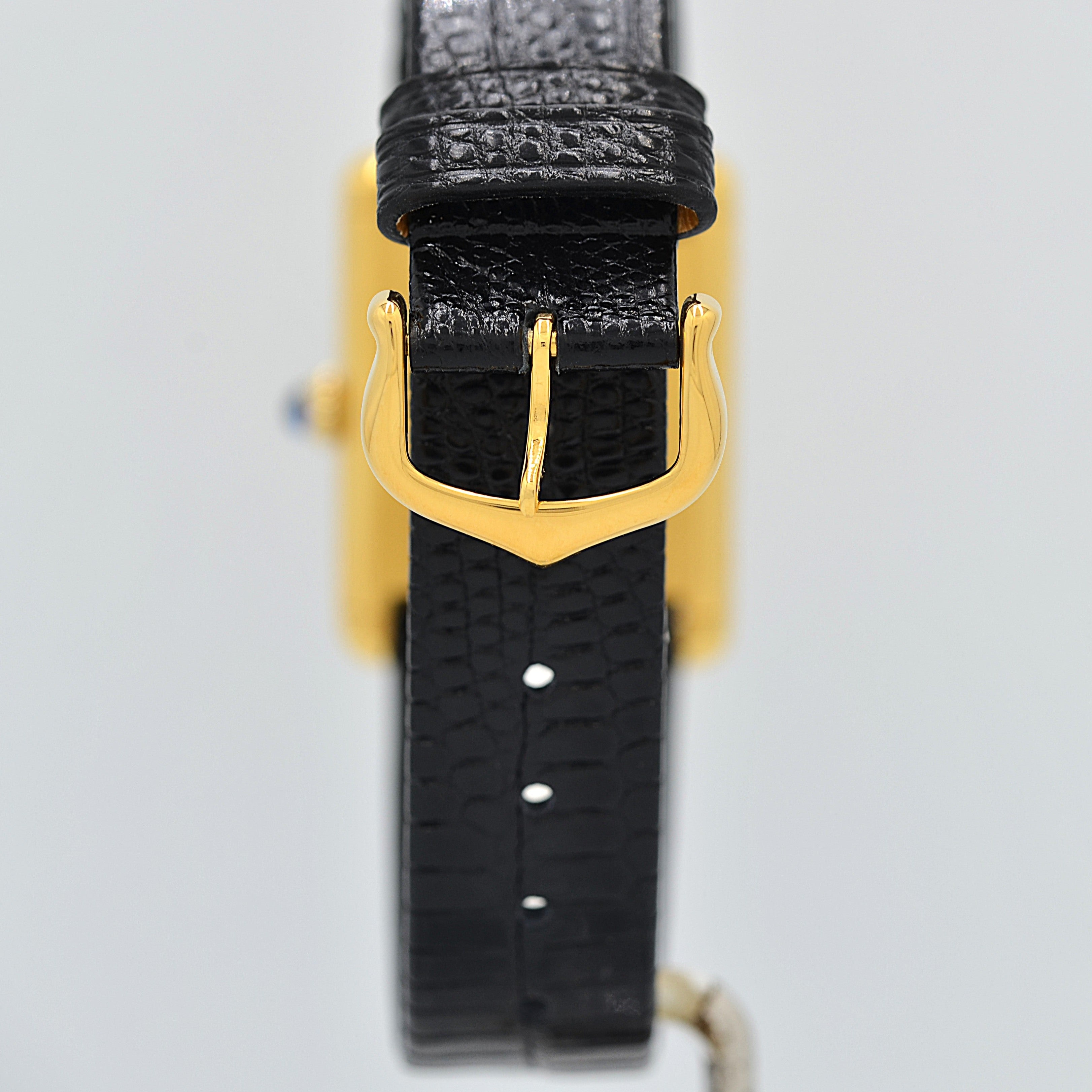 【Cartier】Cartier Must Tank LM Ivory Roman Dial Hand-Wound SWISS MADE Engraved, Full Set