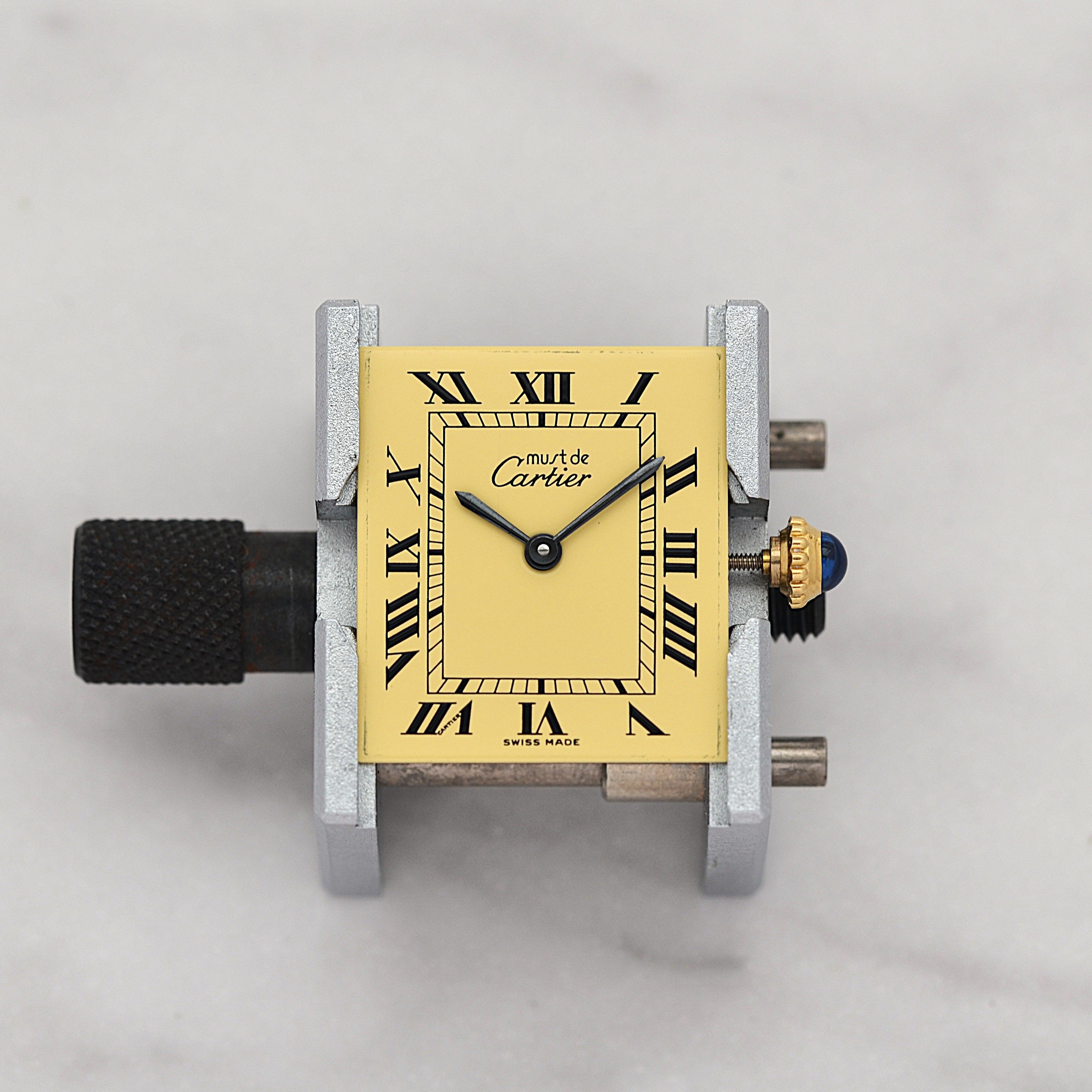 【Cartier】Cartier Must Tank LM Ivory Roman Dial Hand-Wound SWISS MADE Engraved, Full Set