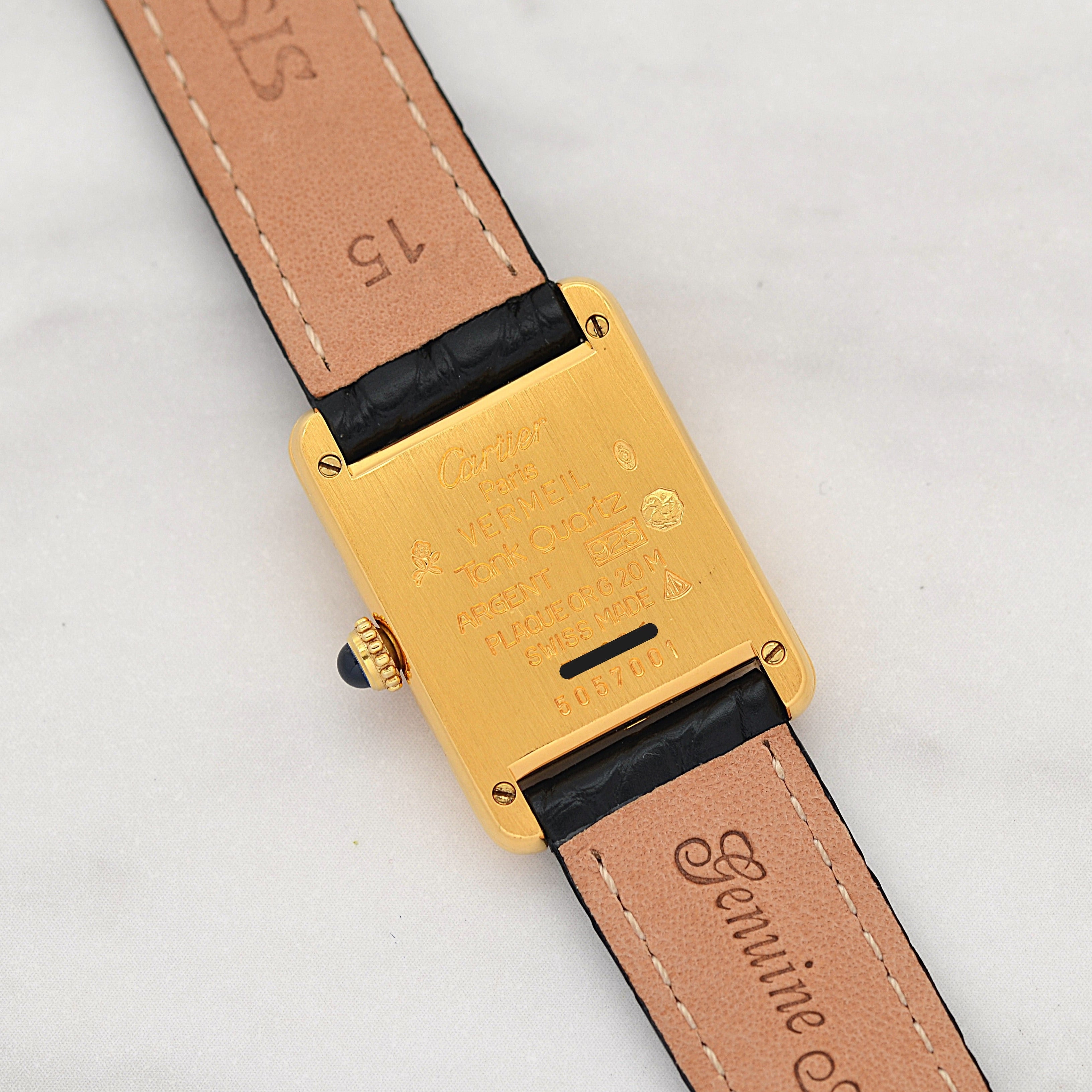 [Cartier] Cartier Must Tank SM Vertical Roman Numerals with Original Deployant Buckle