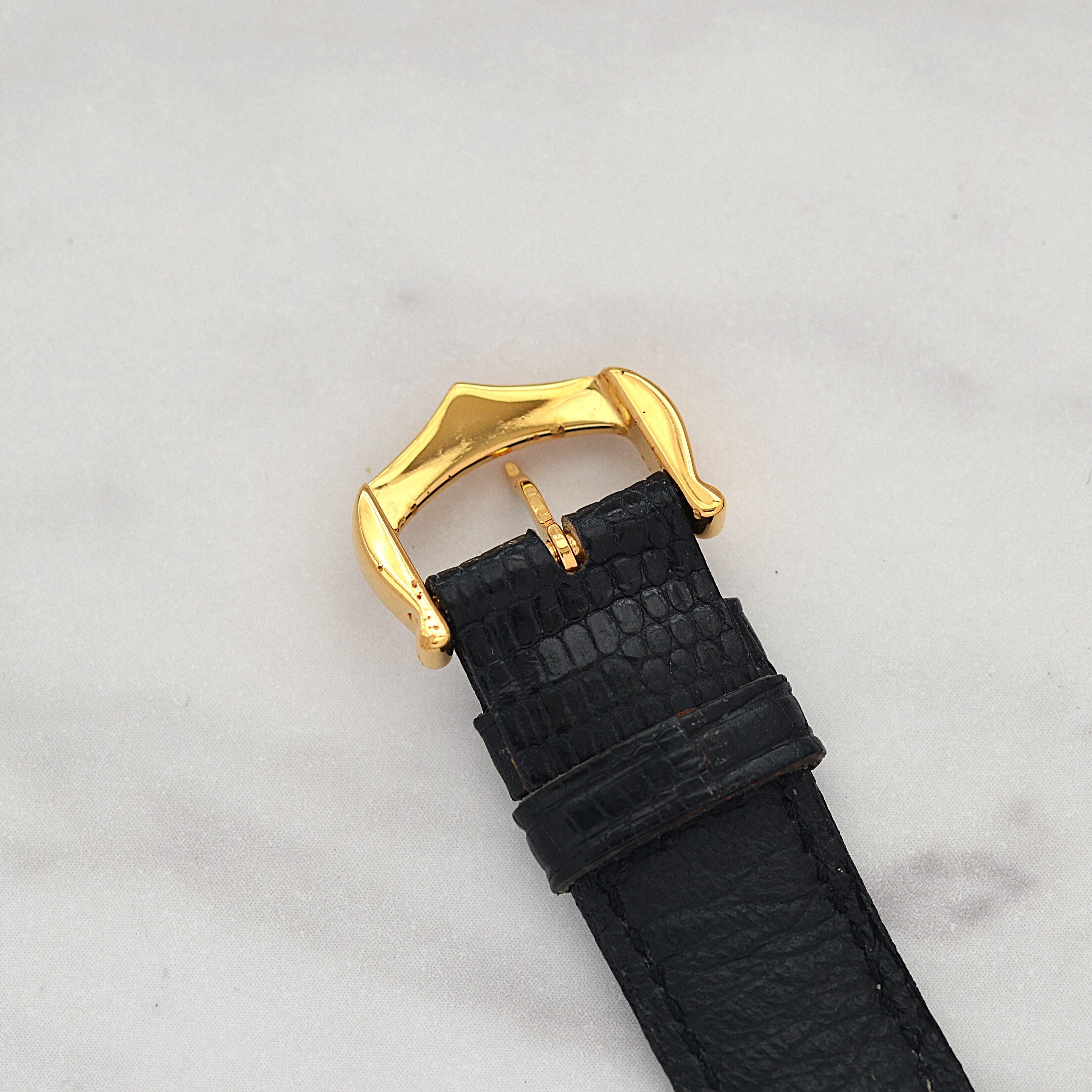 【Cartier】Cartier Must Tank SM Black Roman Manual Wind with Perpetual Warranty, Cartier Complete Service Completed