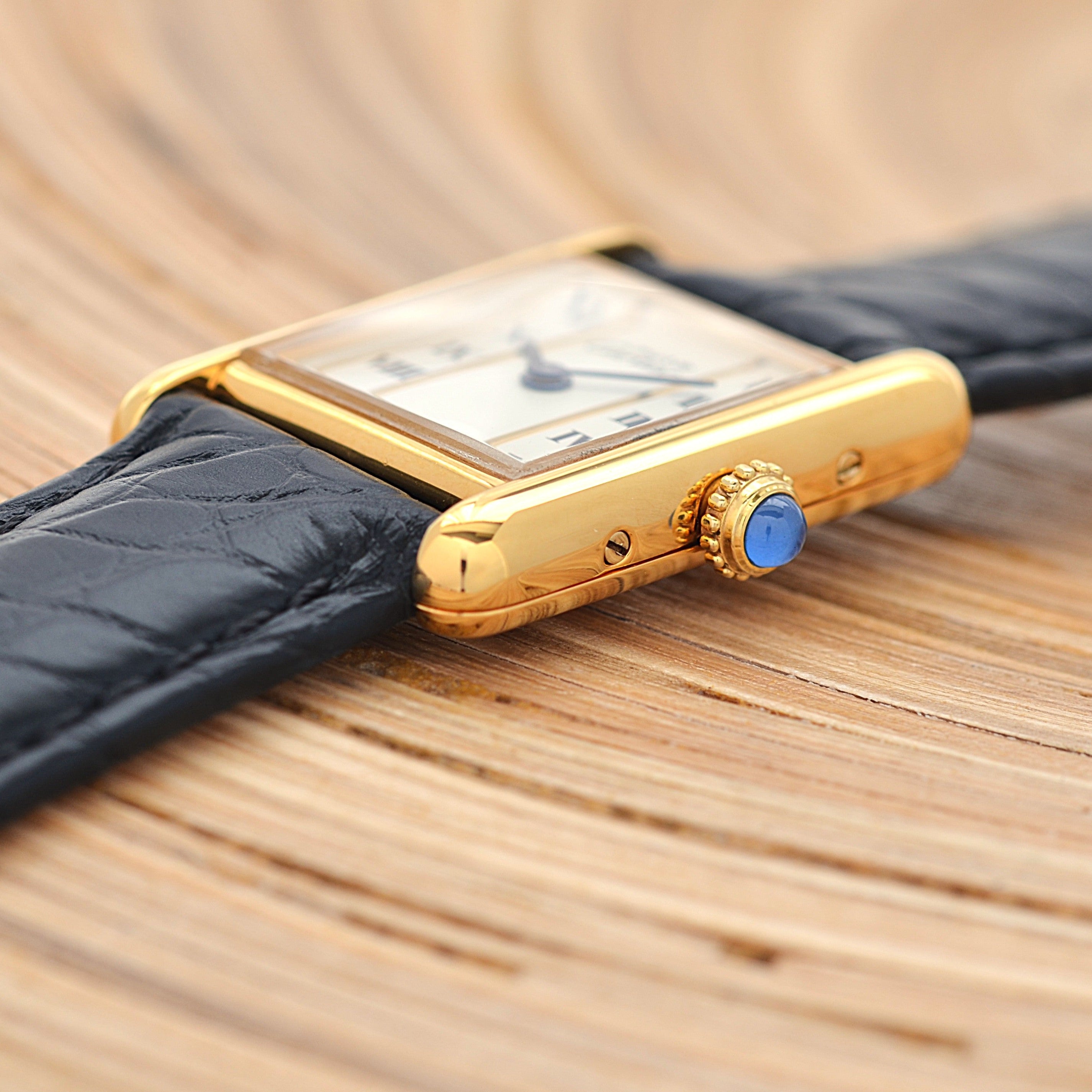 [Cartier] Cartier Must Tank SM Vertical Roman Numerals with Original Deployant Buckle