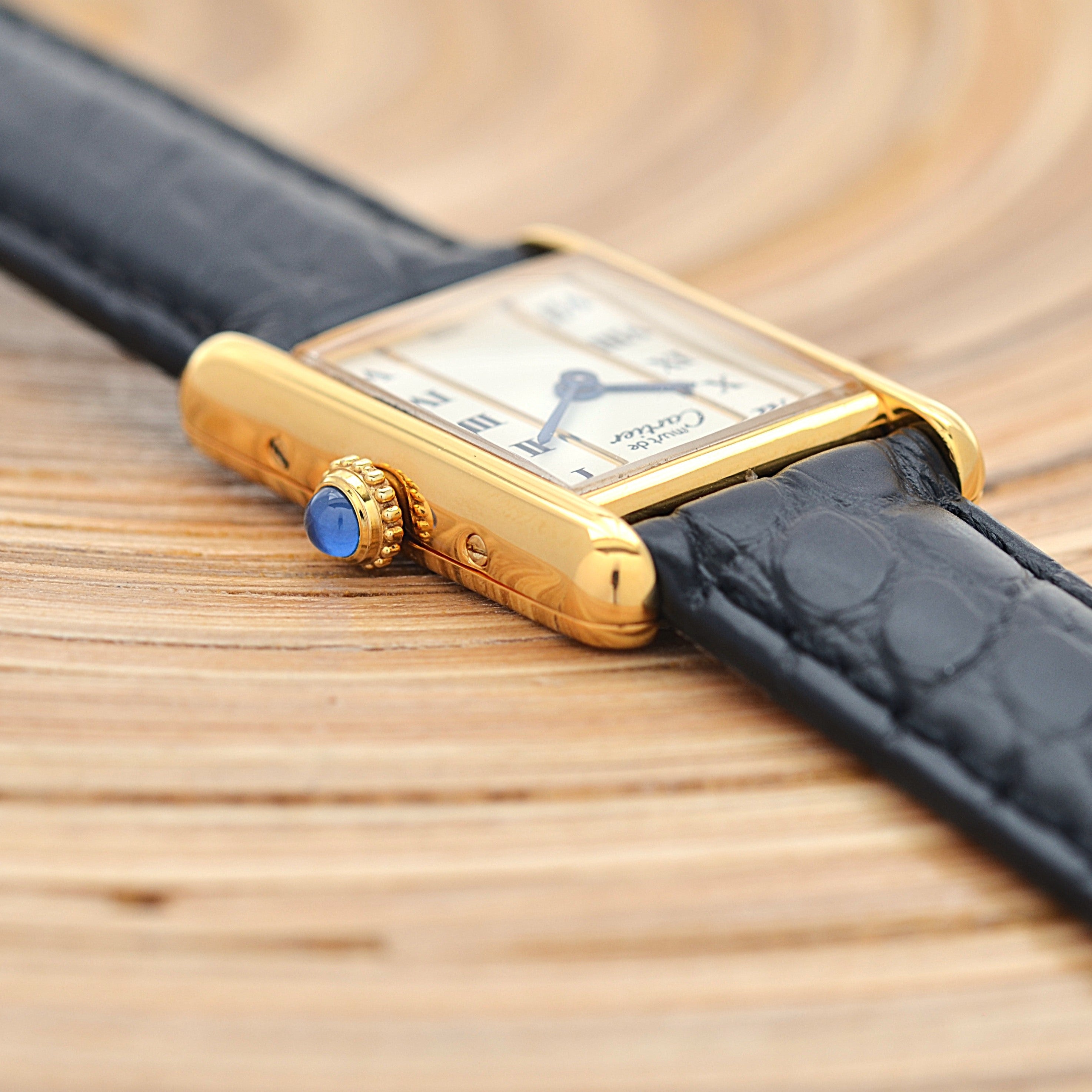 [Cartier] Cartier Must Tank SM Vertical Roman Numerals with Original Deployant Buckle