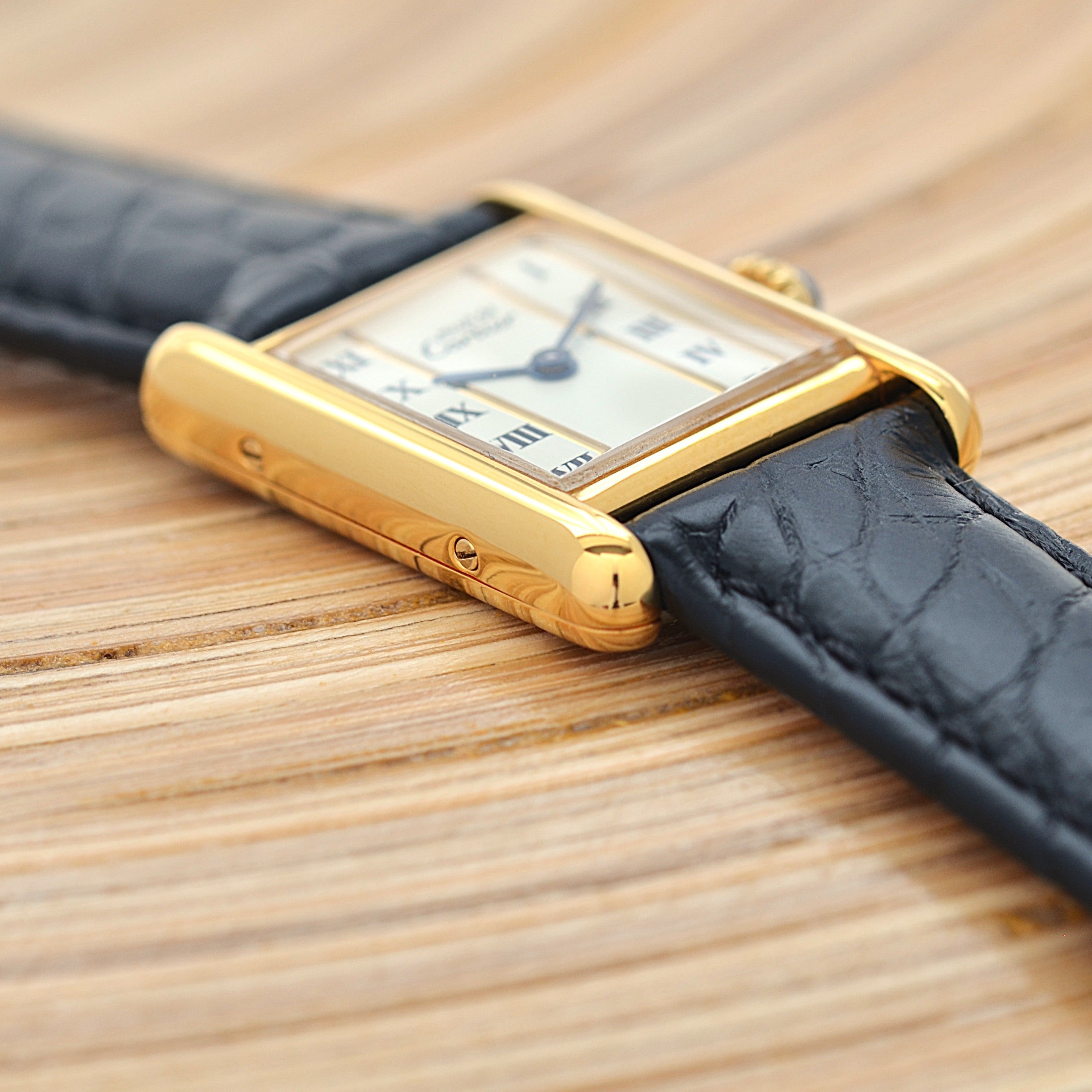 [Cartier] Cartier Must Tank SM Vertical Roman Numerals with Original Deployant Buckle