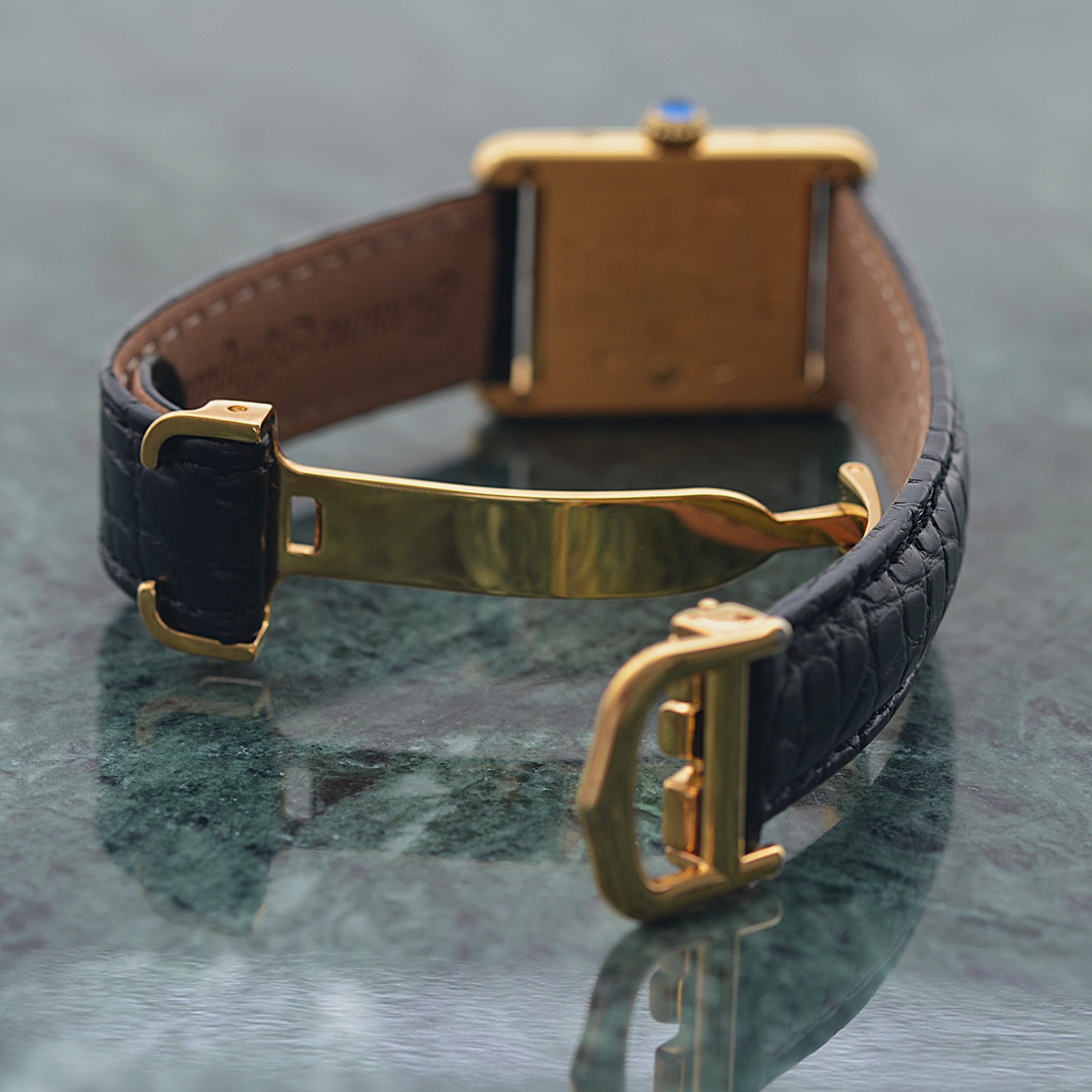 [Cartier] Cartier Must Tank SM Vertical Roman Numerals with Original Deployant Buckle