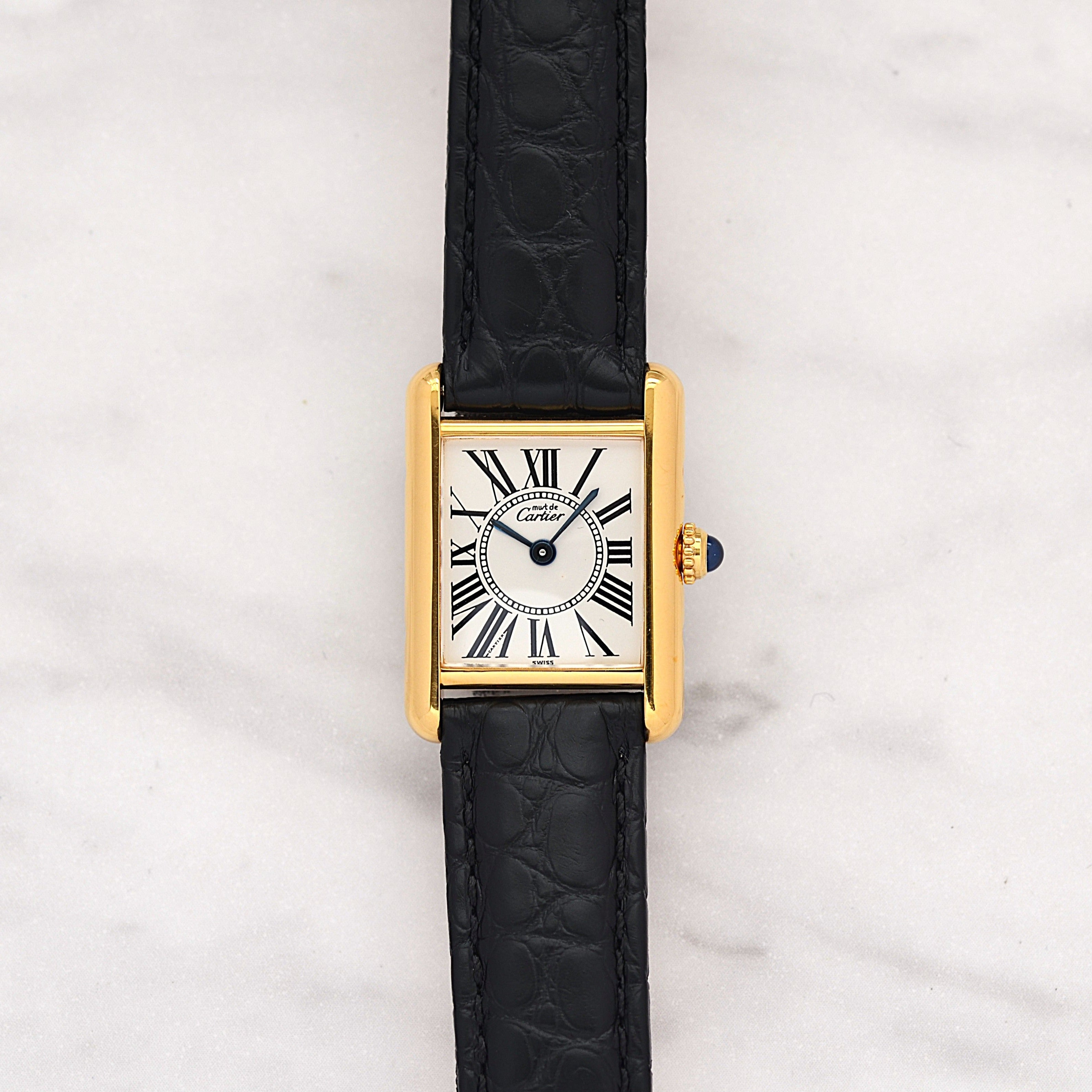 【Cartier】Cartier Must Tank SM Opanin with Original Pin Buckle