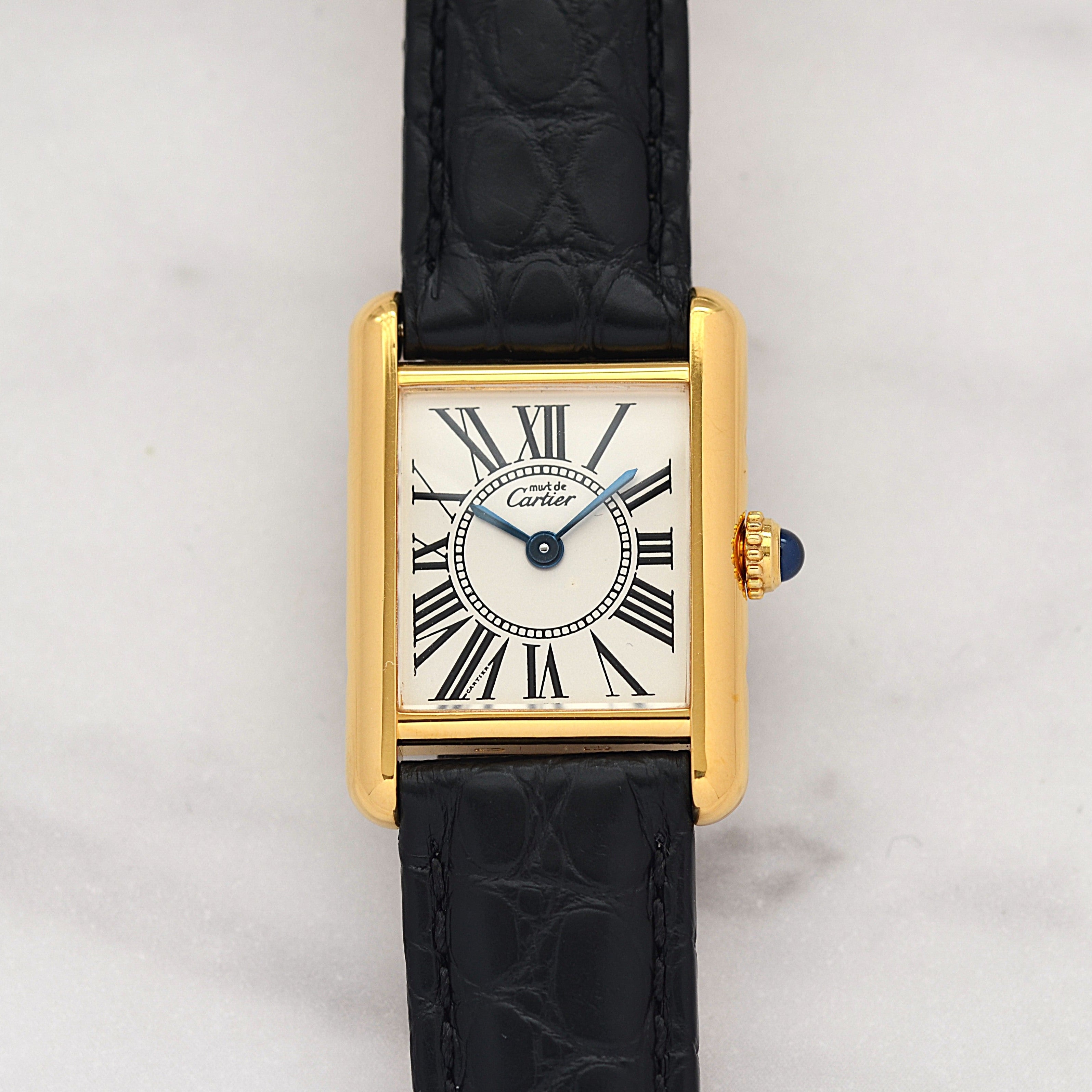 【Cartier】Cartier Must Tank SM Opanin with Original Pin Buckle