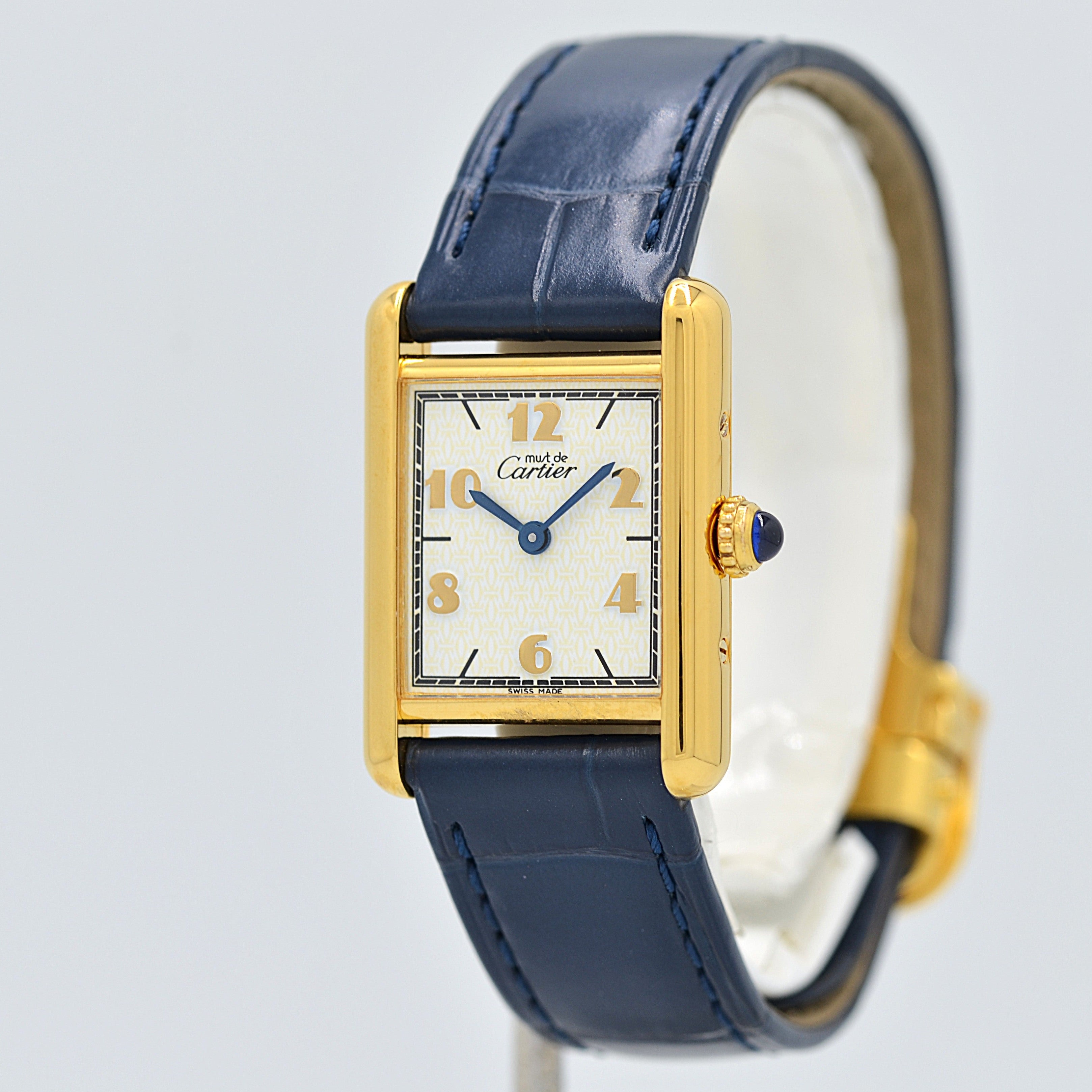 【Cartier】カルティエ マストタンク SM 飛びアラビア 付属品完備 カルティエコンプリートサービス済み