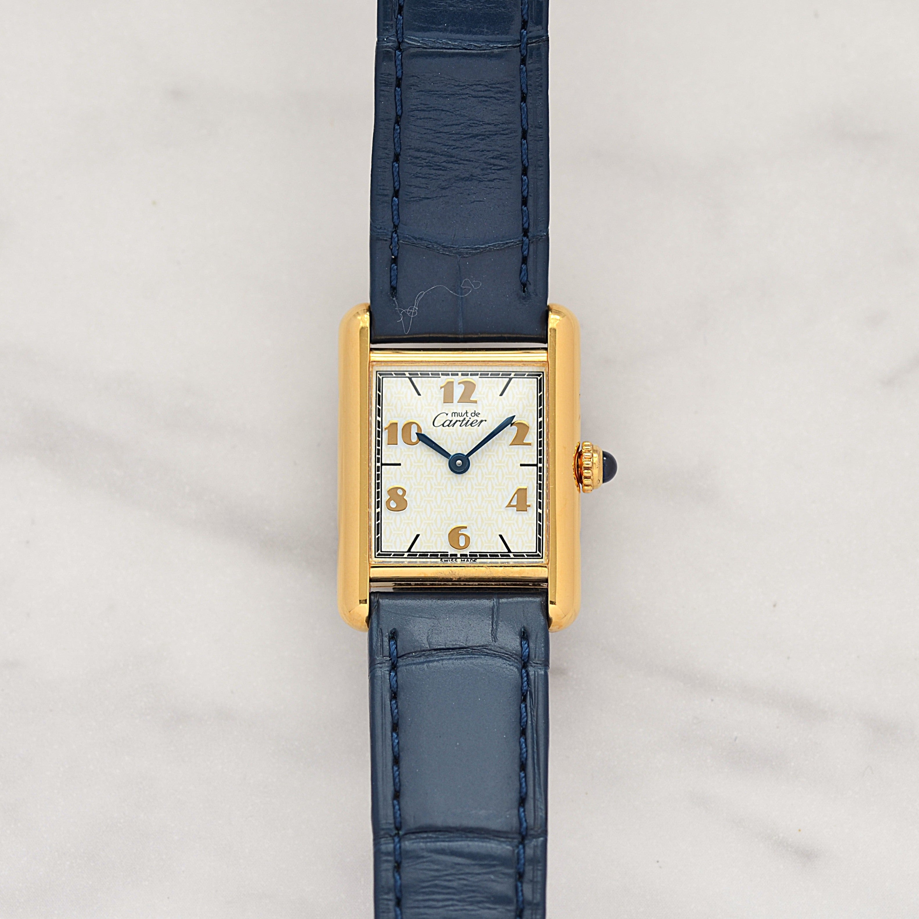 【Cartier】カルティエ マストタンク SM 飛びアラビア 付属品完備 カルティエコンプリートサービス済み