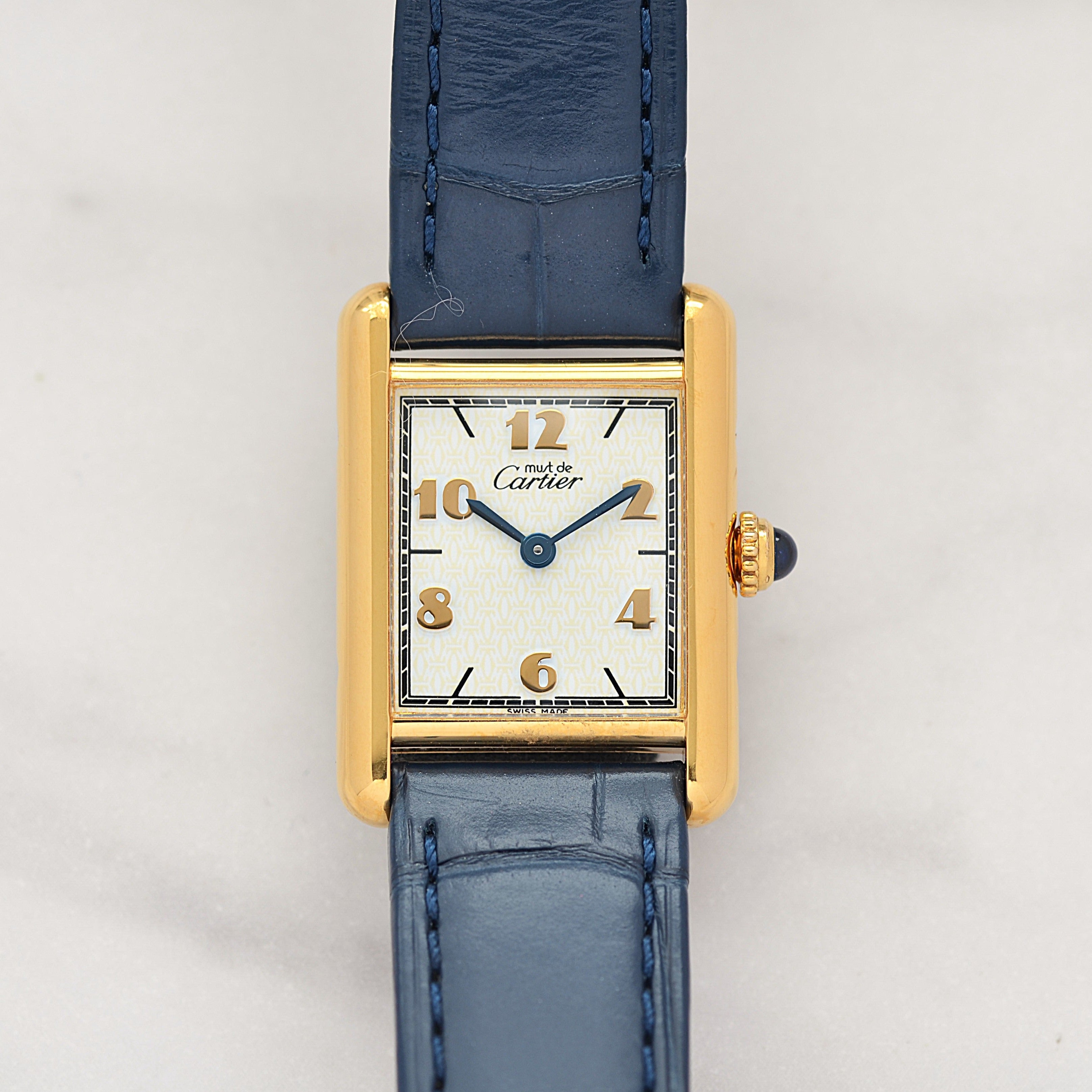 【Cartier】カルティエ マストタンク SM 飛びアラビア 付属品完備 カルティエコンプリートサービス済み