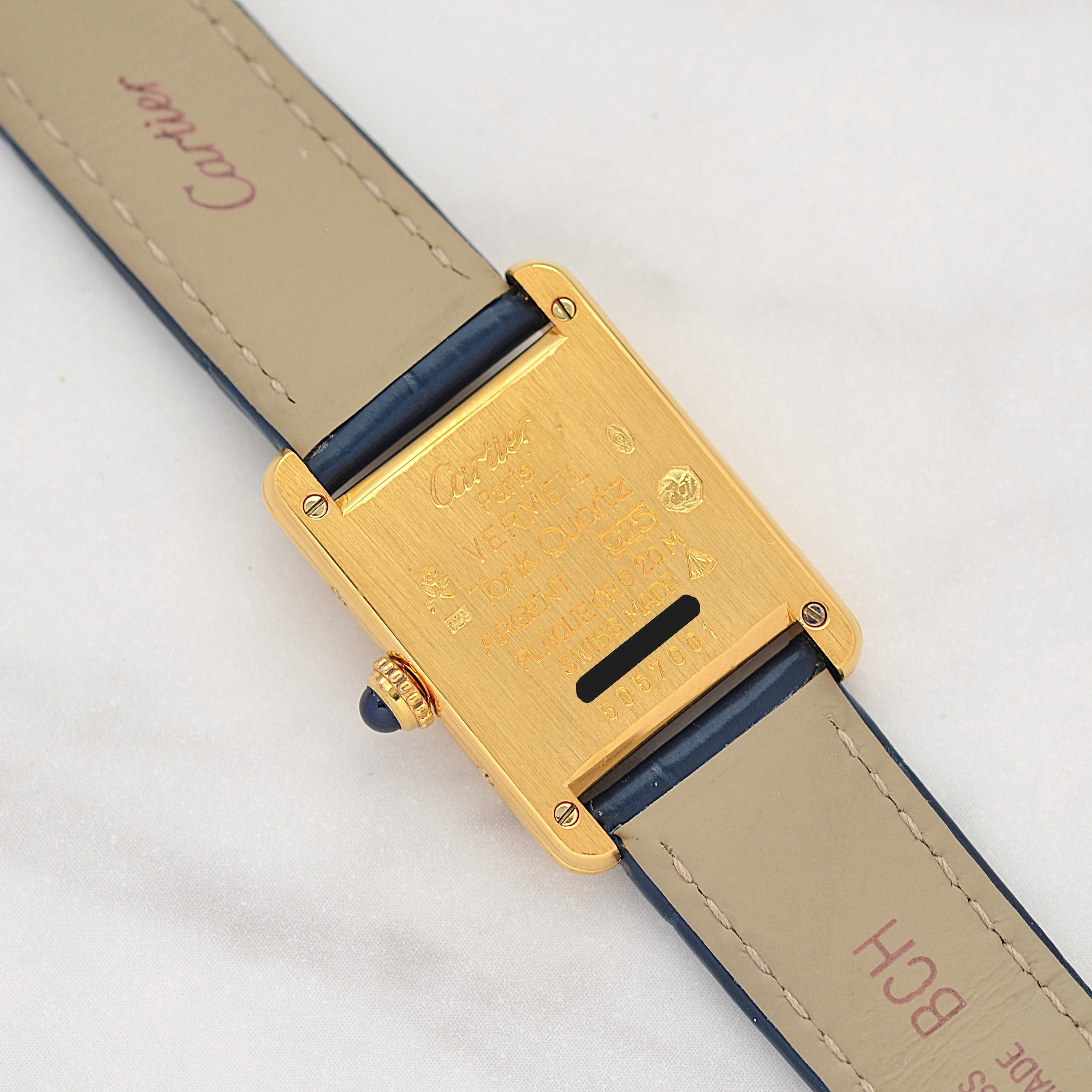 【Cartier】カルティエ マストタンク SM 飛びアラビア 付属品完備 カルティエコンプリートサービス済み