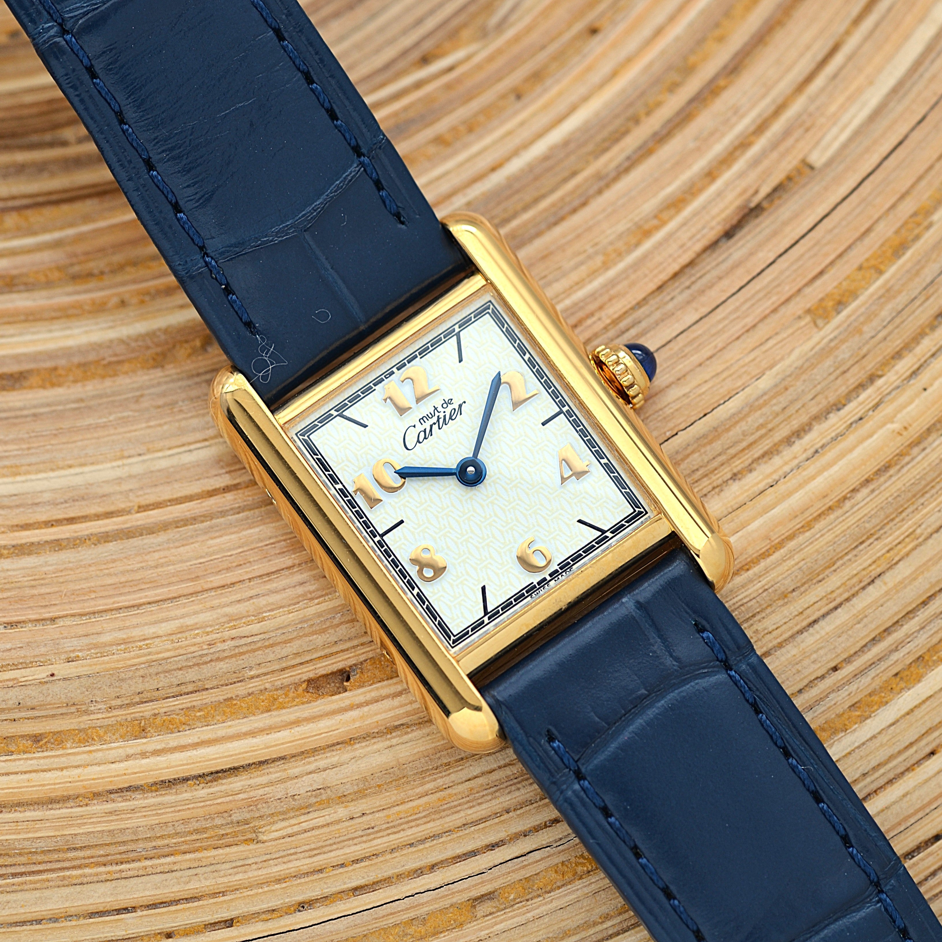 【Cartier】カルティエ マストタンク SM 飛びアラビア 付属品完備 カルティエコンプリートサービス済み