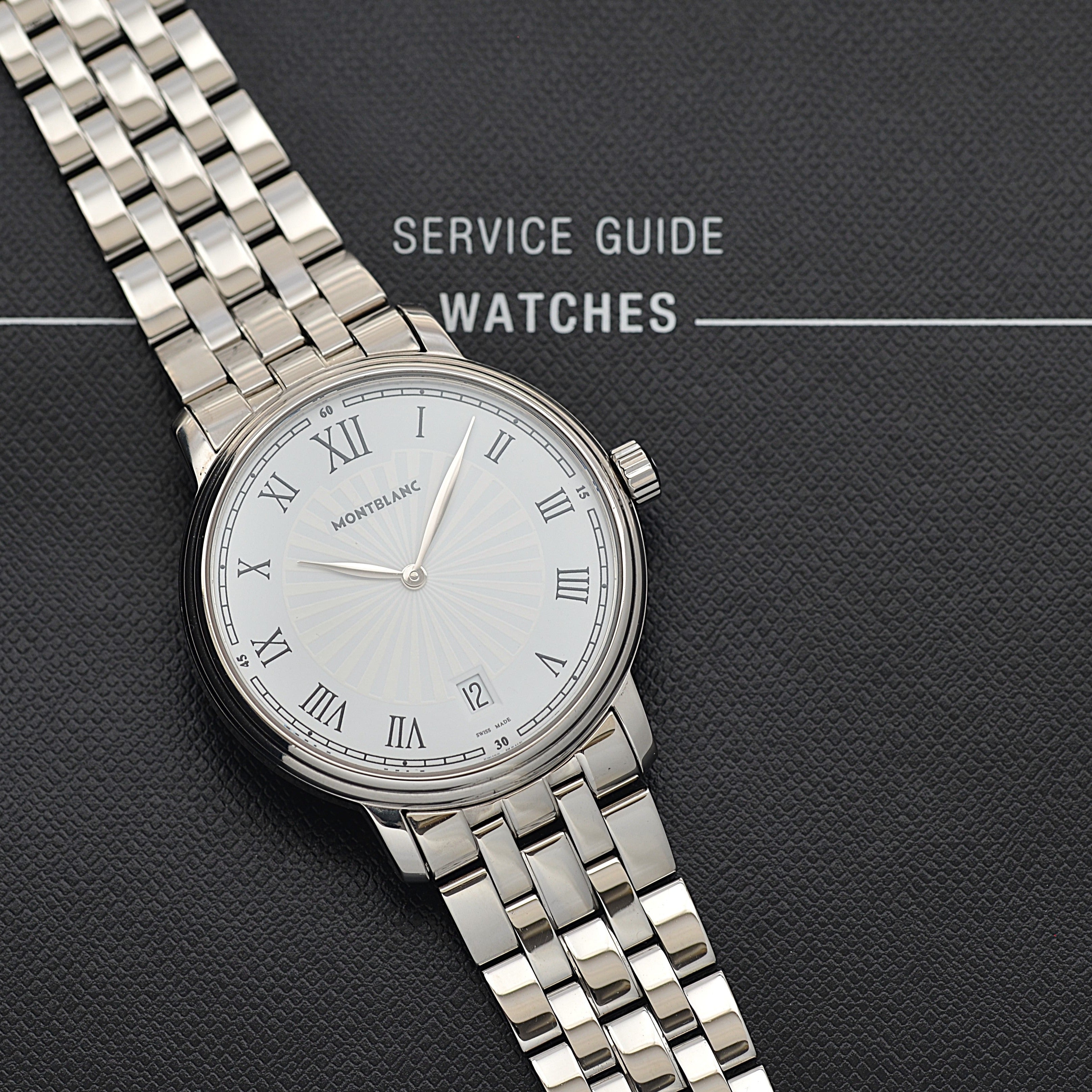 【MONTBLANC】モンブラン トラディションデイト White 36mm クォーツ 112636 付属品完備