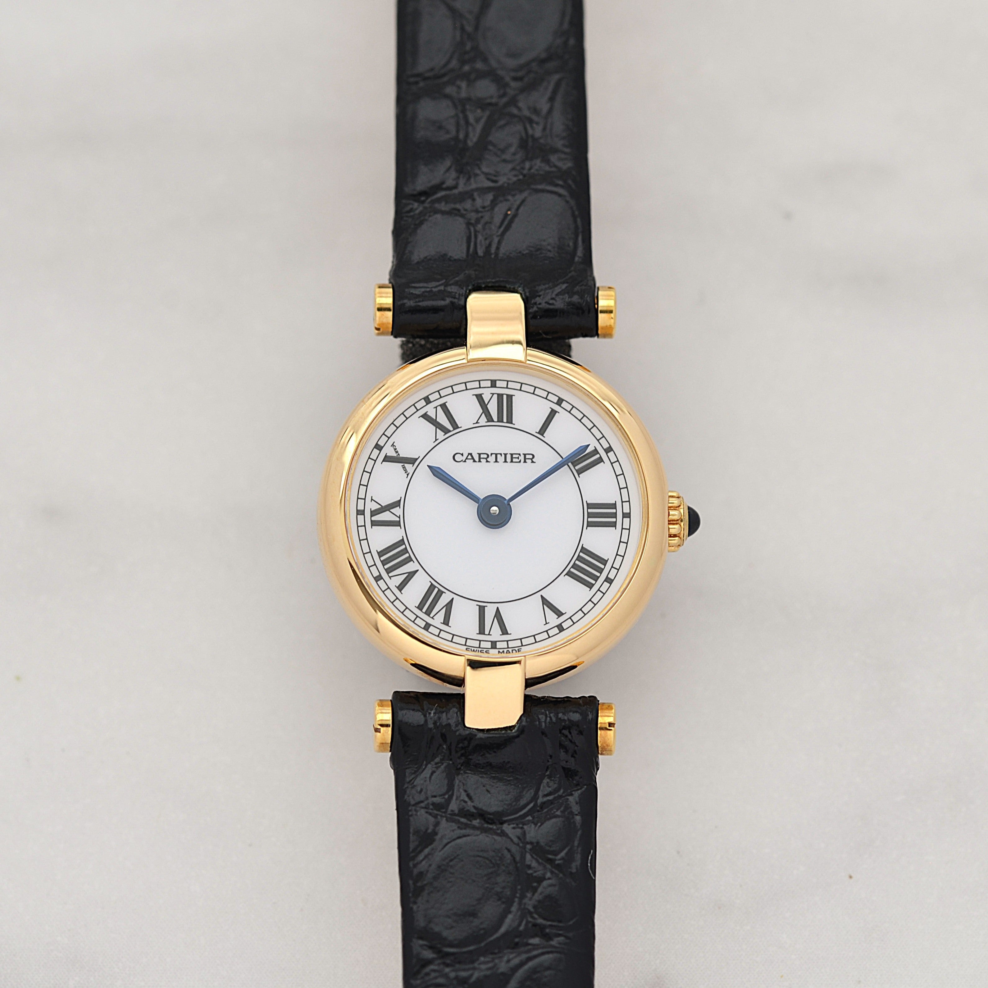 【Cartier】カルティエ ミニヴァンドーム18KYG 純正18KYG尾錠付き カルティエコンプリートサービス済み