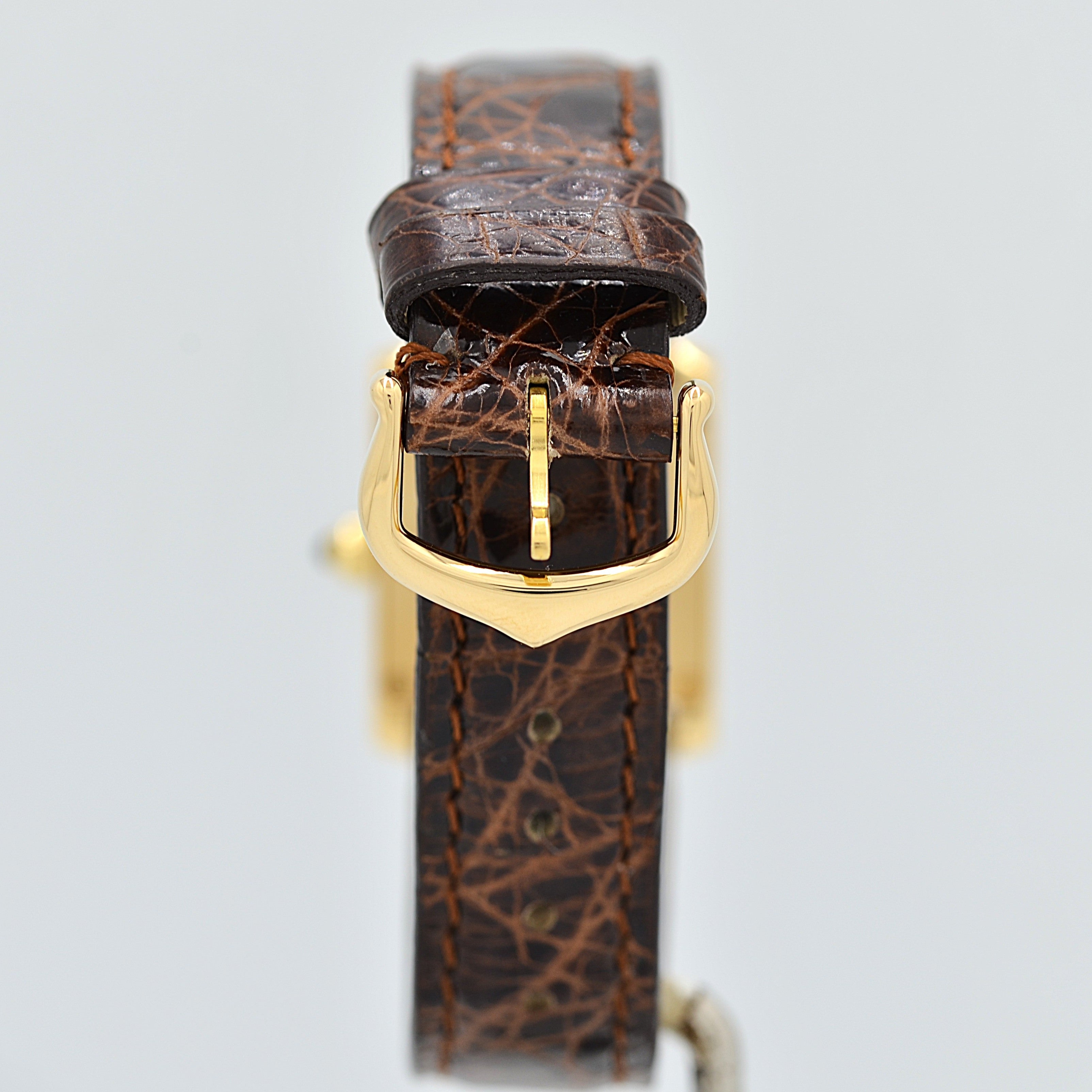 【Cartier】Cartier Tank Française SM 18K YG with genuine 18K YG buckle, Cartier complete service performed