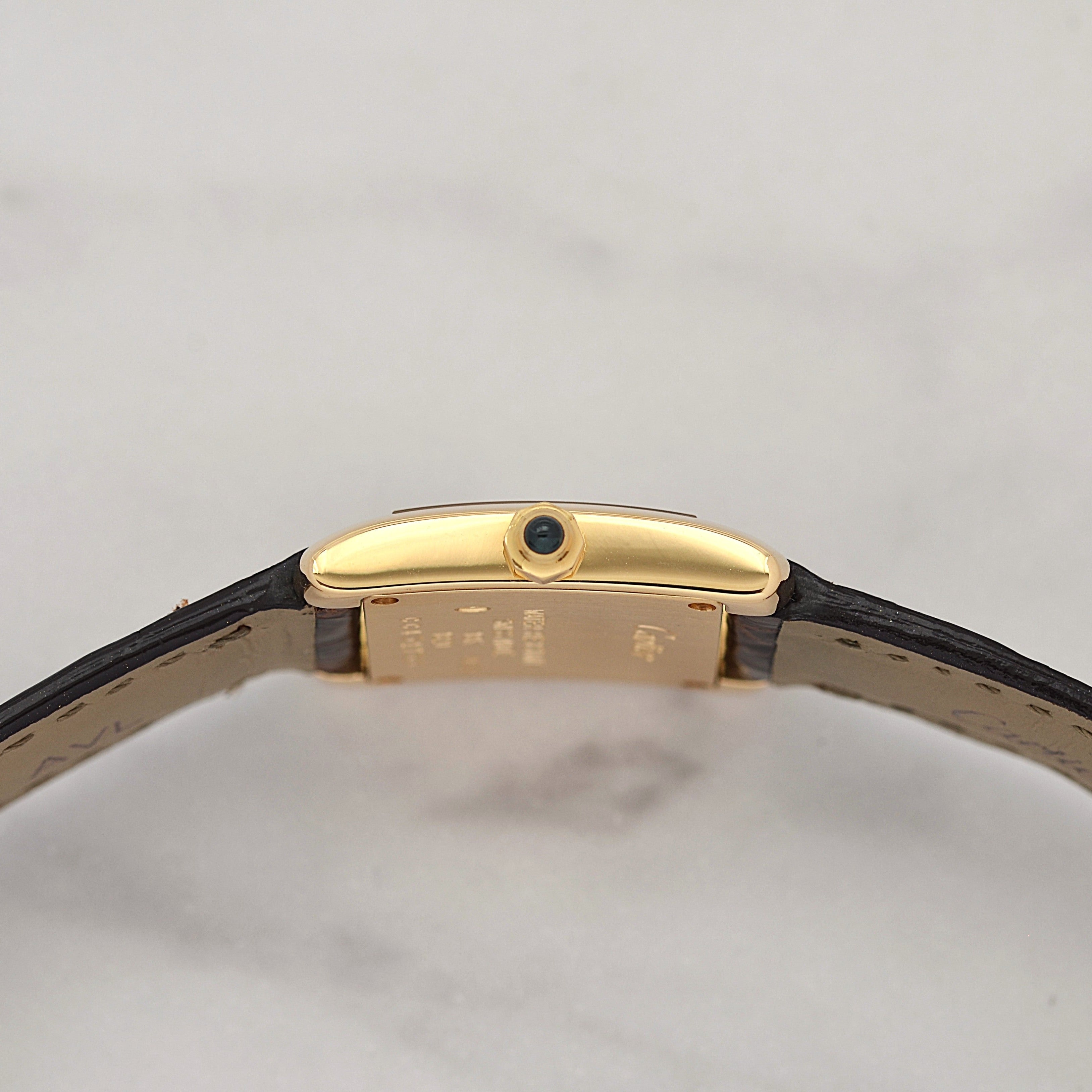 【Cartier】Cartier Tank Française SM 18K YG with genuine 18K YG buckle, Cartier complete service performed