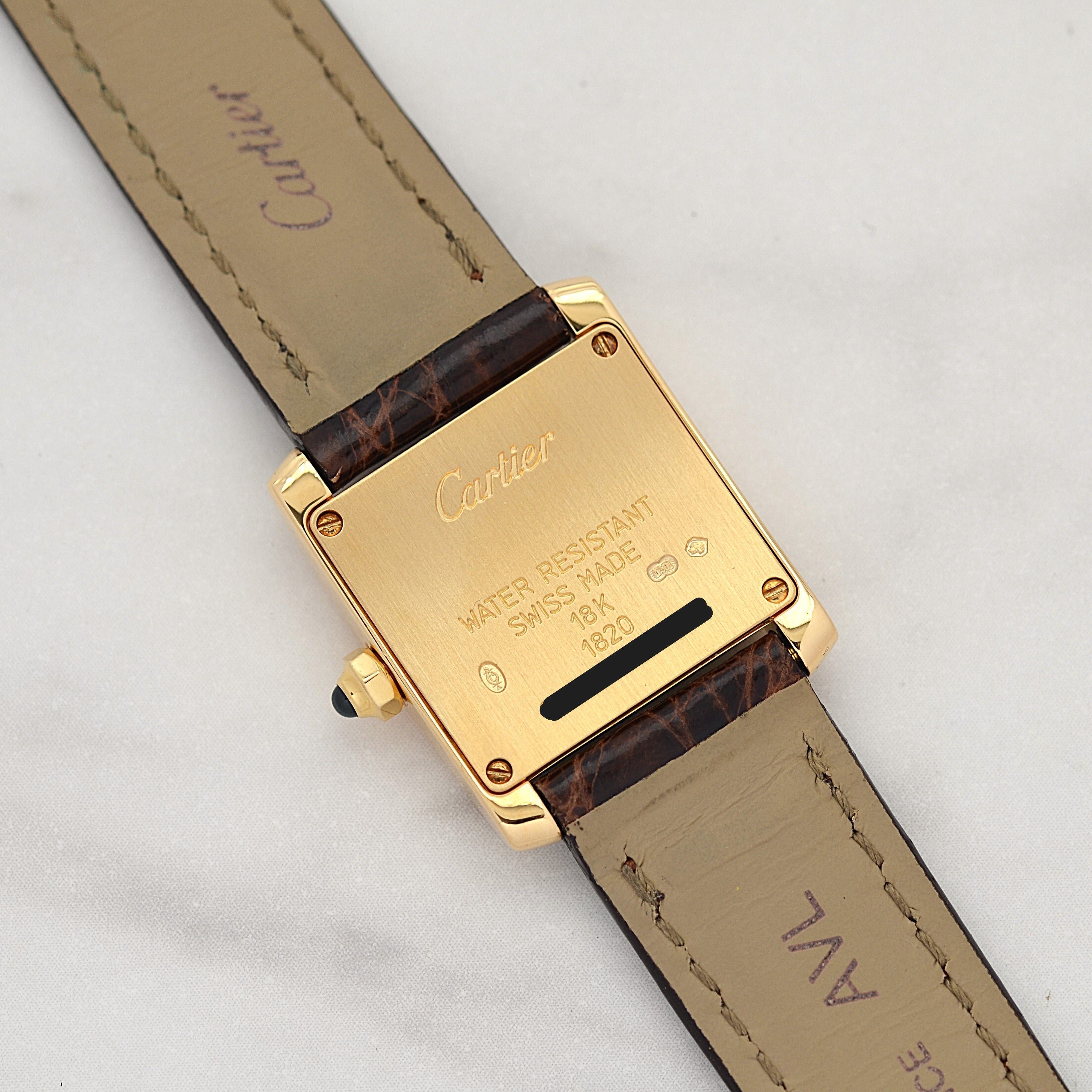 【Cartier】Cartier Tank Française SM 18K YG with genuine 18K YG buckle, Cartier complete service performed
