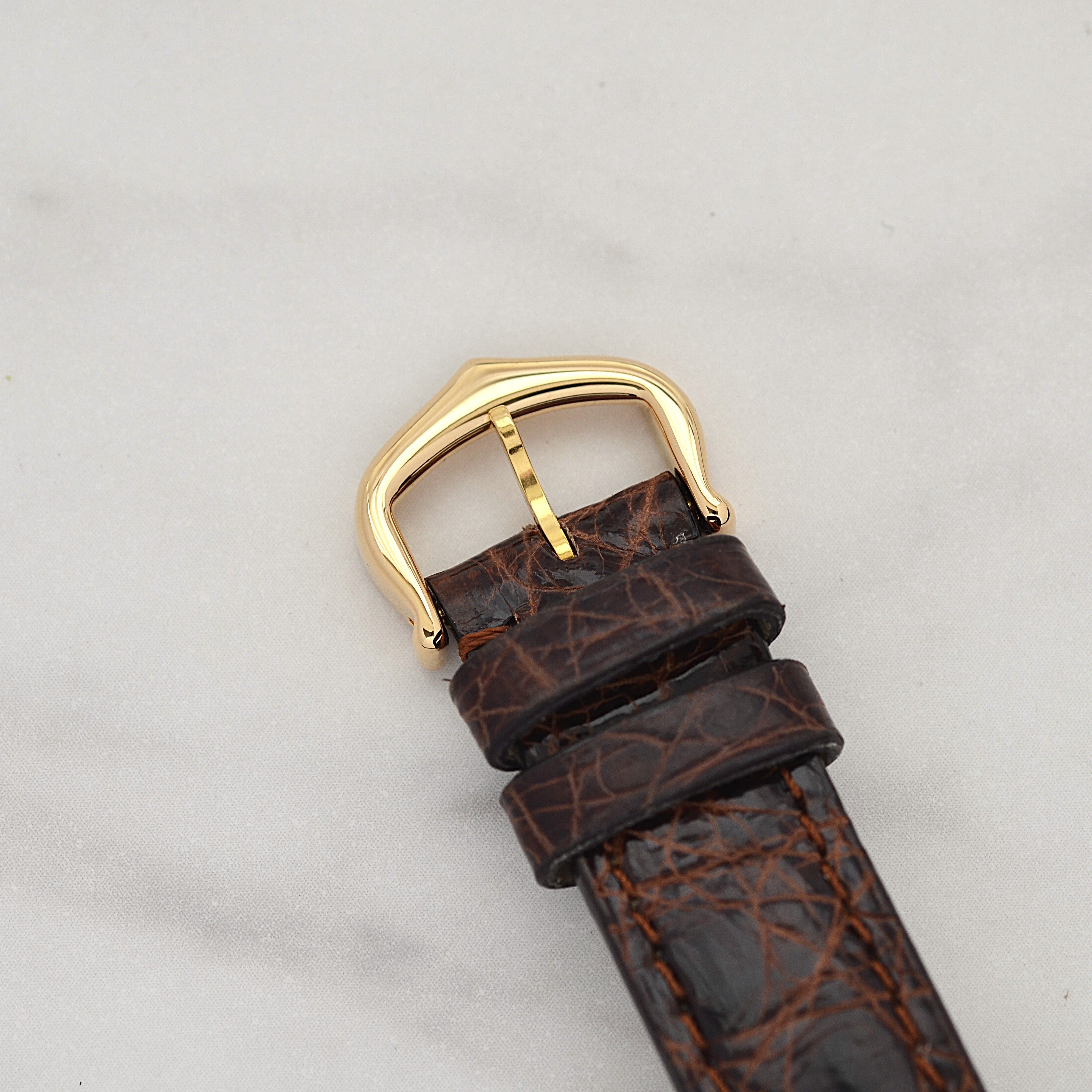 【Cartier】Cartier Tank Française SM 18K YG with genuine 18K YG buckle, Cartier complete service performed
