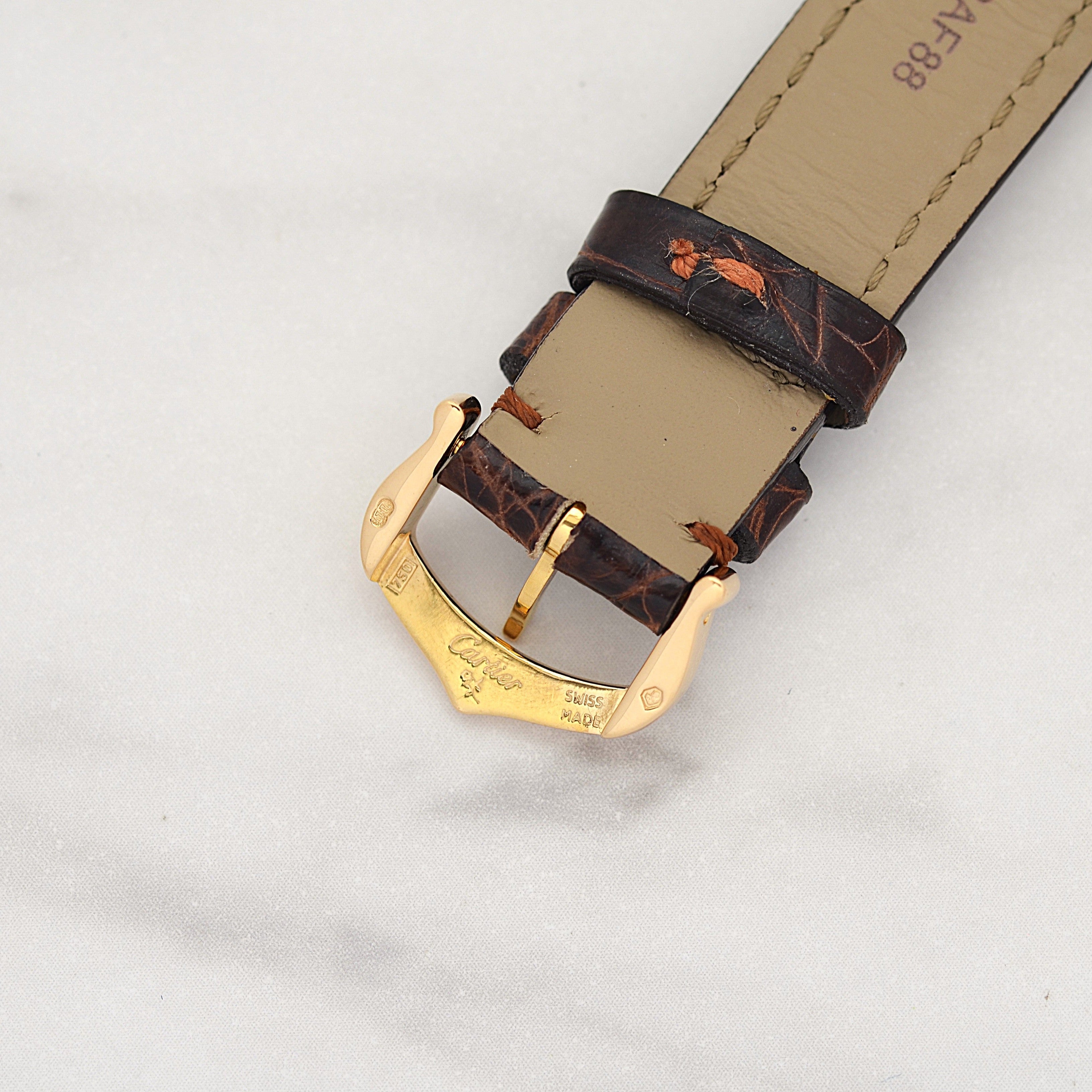 【Cartier】Cartier Tank Française SM 18K YG with genuine 18K YG buckle, Cartier complete service performed
