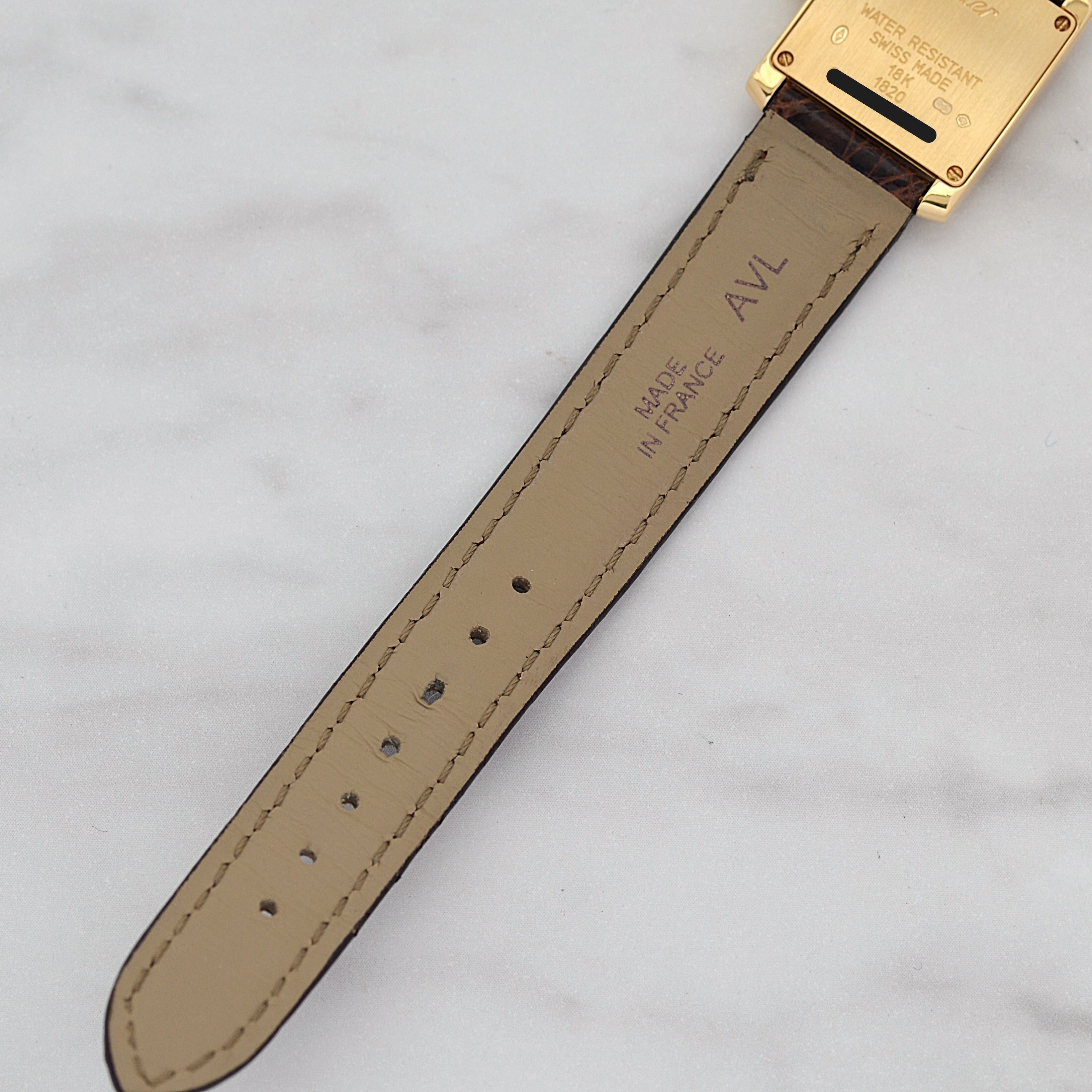 【Cartier】Cartier Tank Française SM 18K YG with genuine 18K YG buckle, Cartier complete service performed