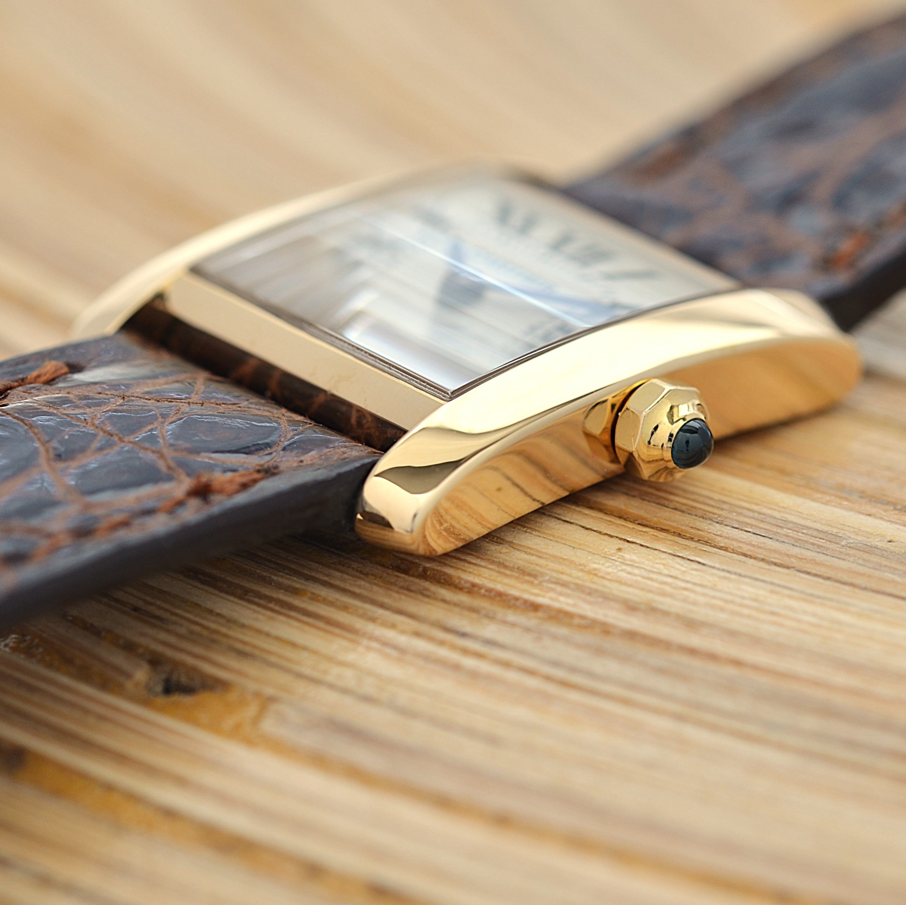 【Cartier】Cartier Tank Française SM 18K YG with genuine 18K YG buckle, Cartier complete service performed