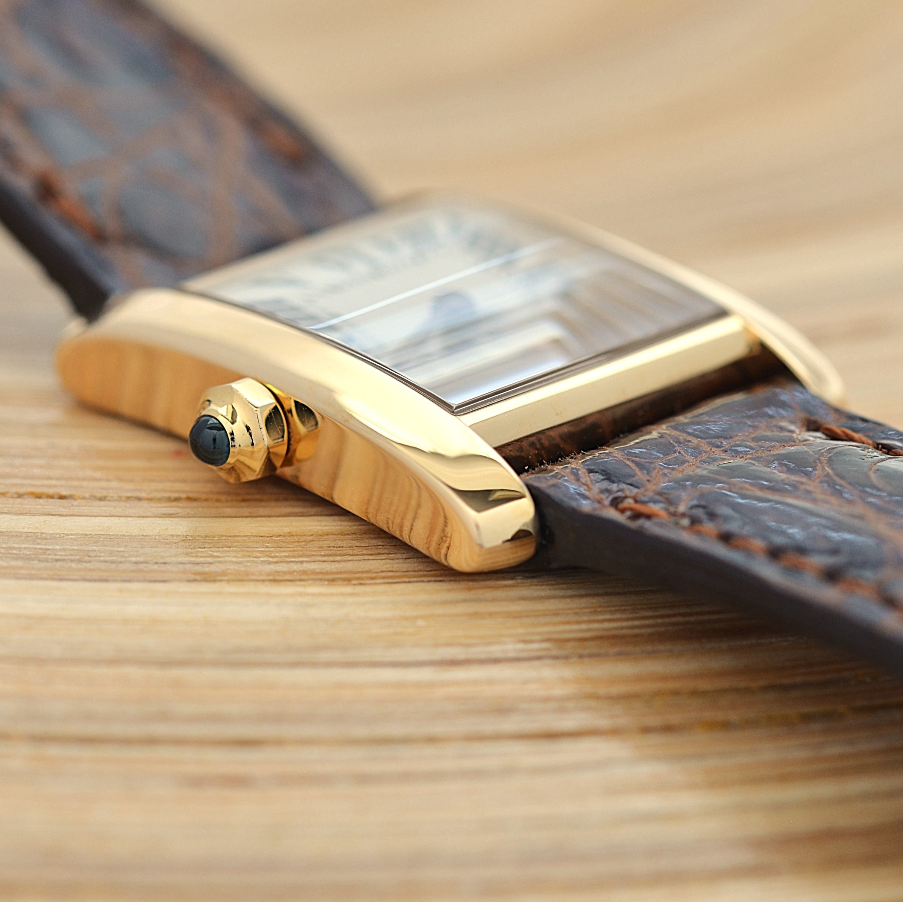 【Cartier】Cartier Tank Française SM 18K YG with genuine 18K YG buckle, Cartier complete service performed