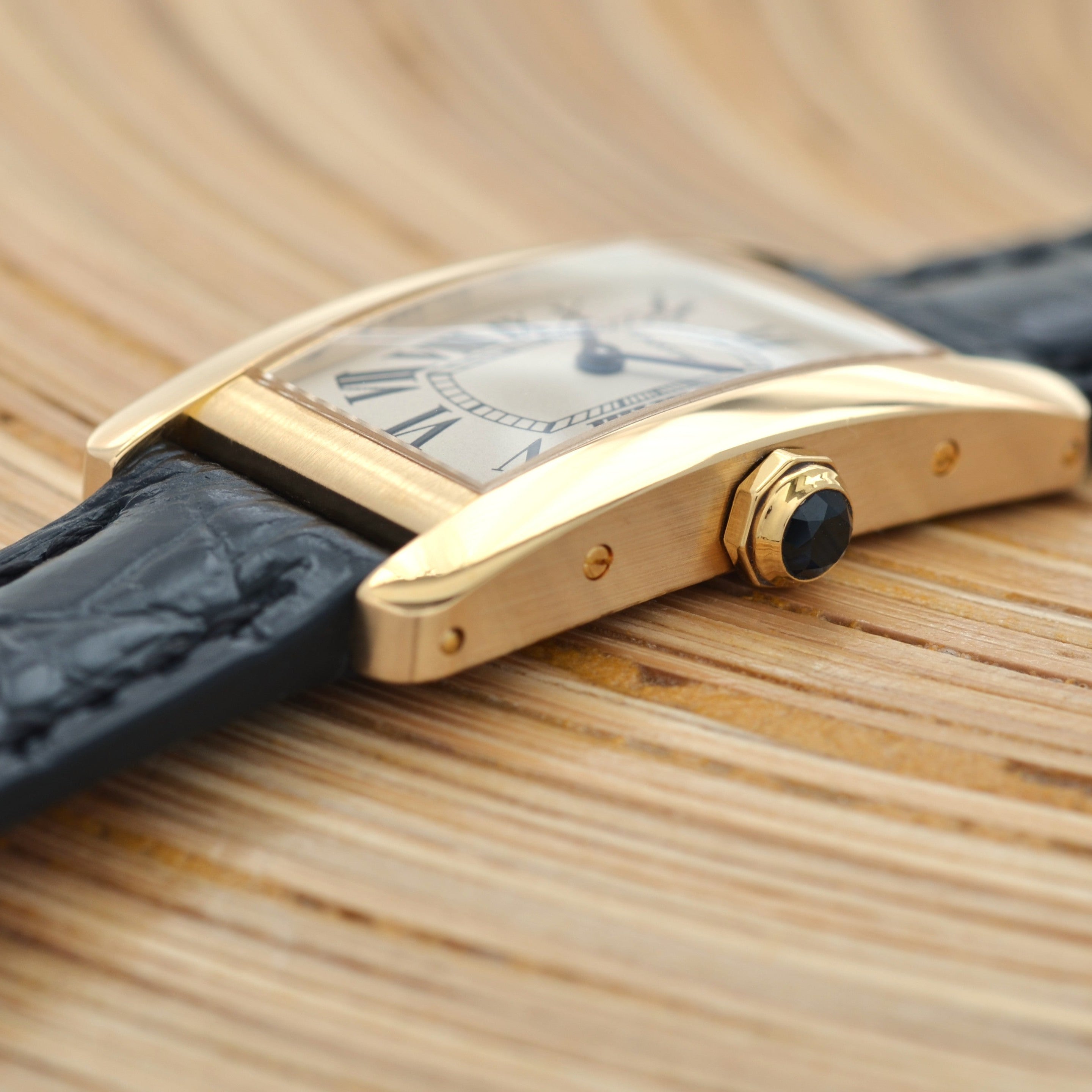 【Cartier】カルティエ タンクアメリカン SM 18KYG 純正18KYG製尾錠付き カルティエコンプリートサービス済み