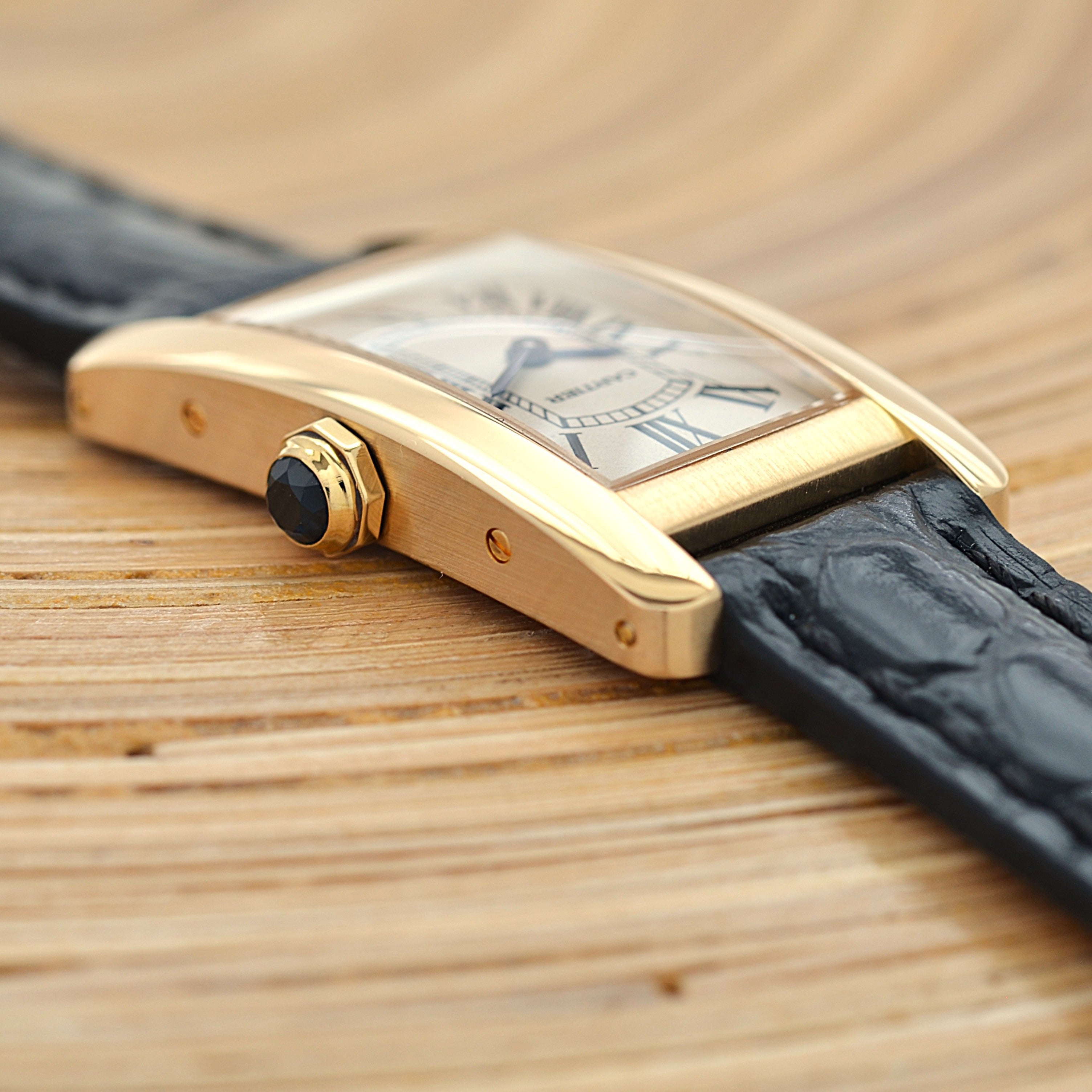【Cartier】カルティエ タンクアメリカン SM 18KYG 純正18KYG製尾錠付き カルティエコンプリートサービス済み