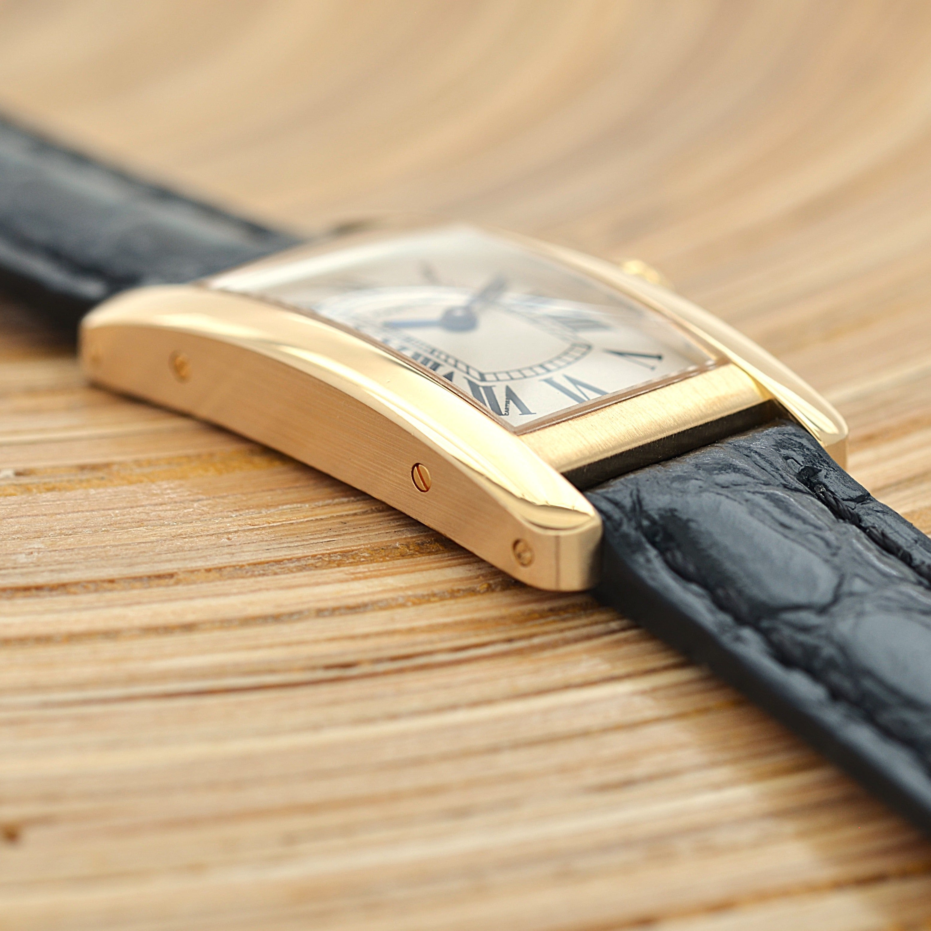 【Cartier】カルティエ タンクアメリカン SM 18KYG 純正18KYG製尾錠付き カルティエコンプリートサービス済み