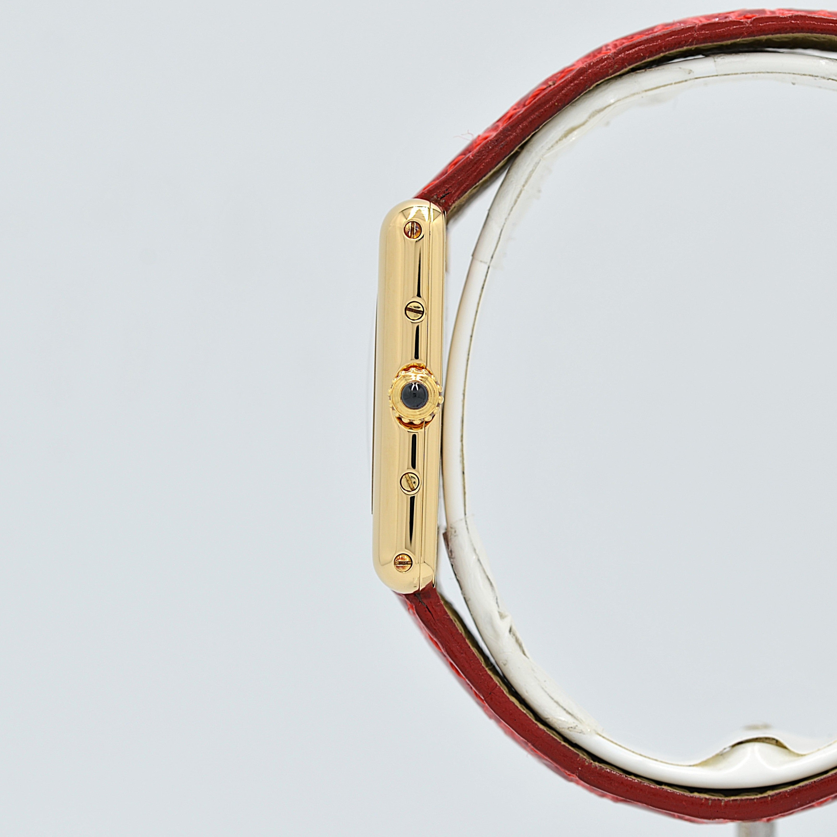 【Cartier】カルティエ タンクルイカルティエ SM 18KYG 付属品完備 カルティエコンプリートサービス済み