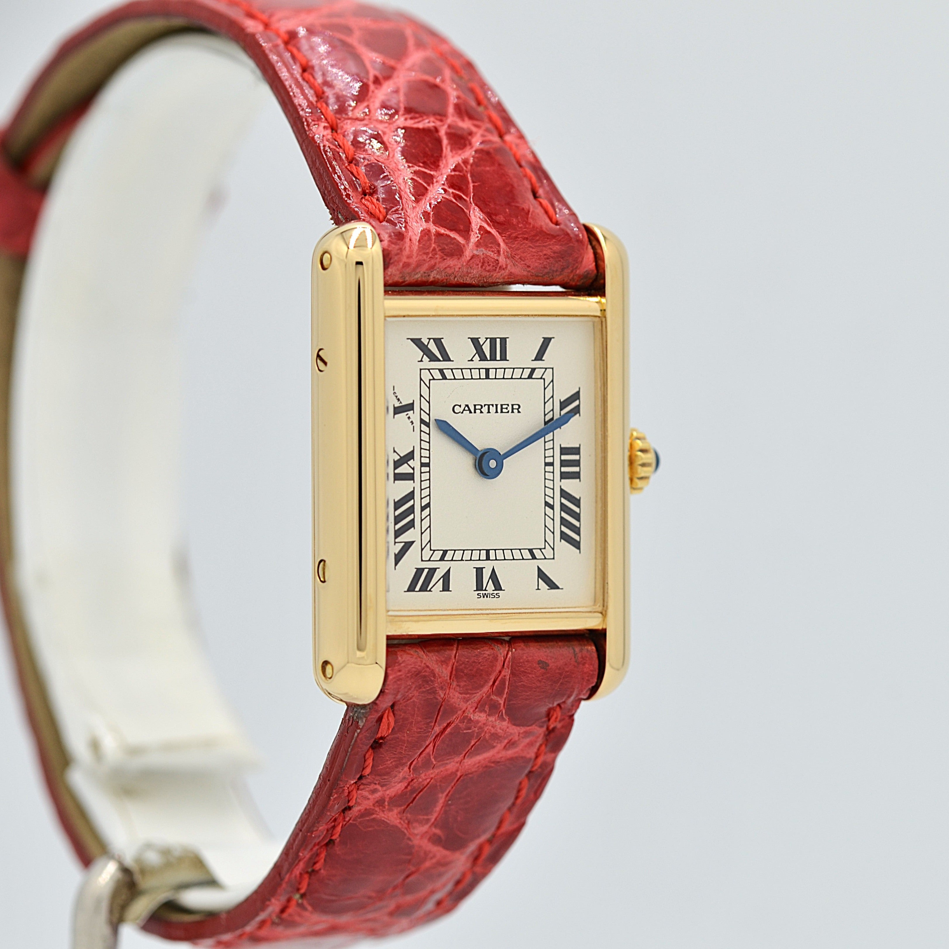 【Cartier】カルティエ タンクルイカルティエ SM 18KYG 付属品完備 カルティエコンプリートサービス済み