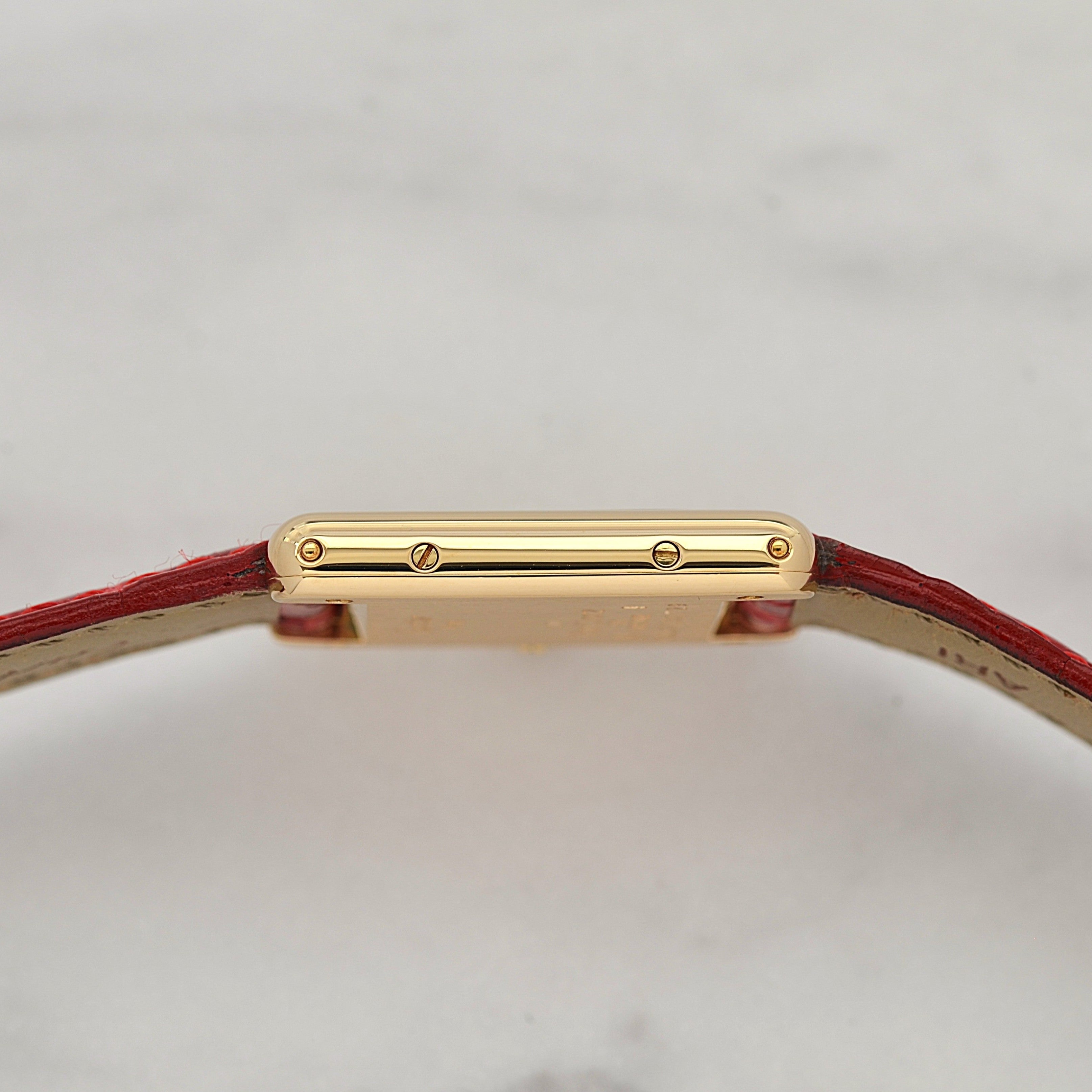 【Cartier】カルティエ タンクルイカルティエ SM 18KYG 付属品完備 カルティエコンプリートサービス済み