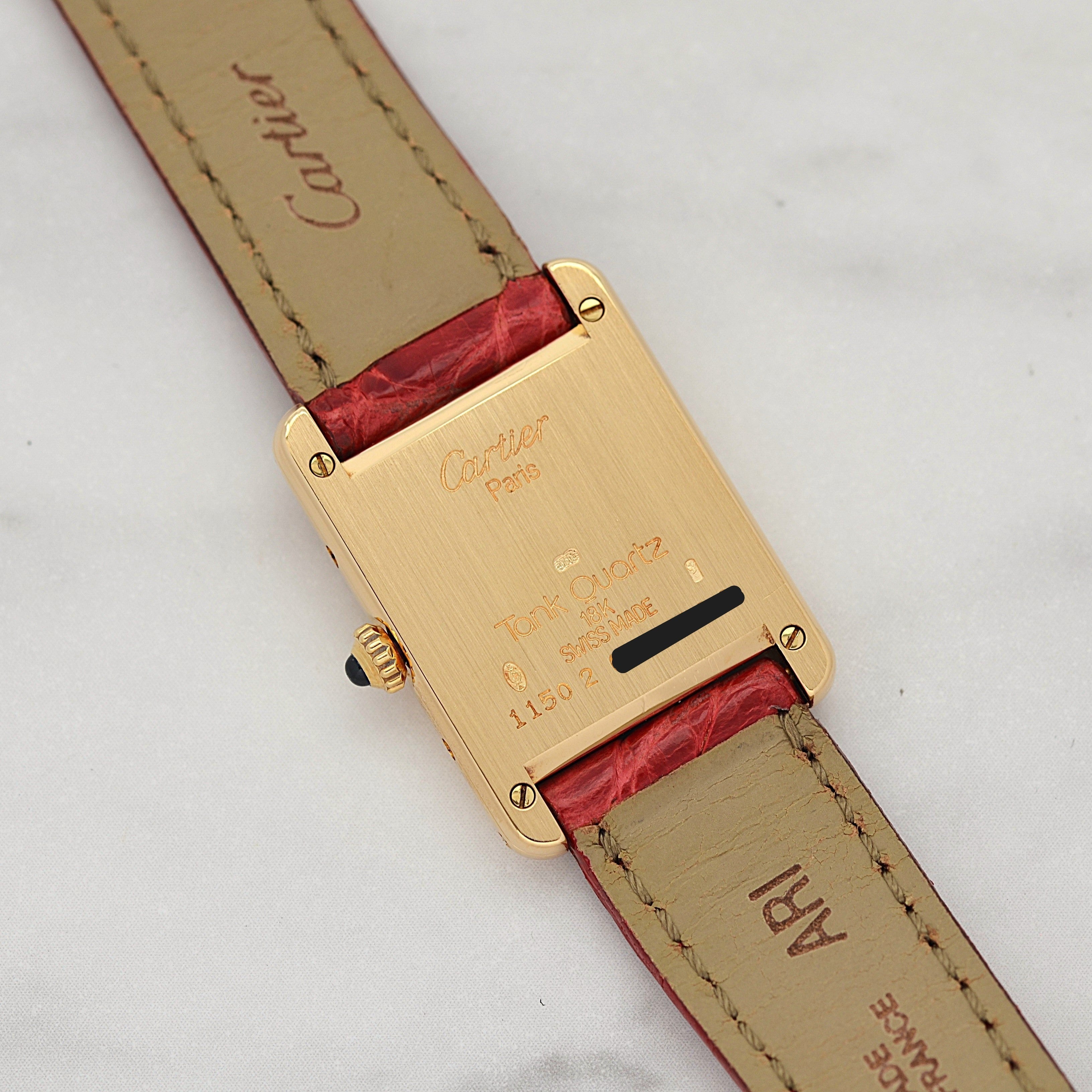 【Cartier】カルティエ タンクルイカルティエ SM 18KYG 付属品完備 カルティエコンプリートサービス済み