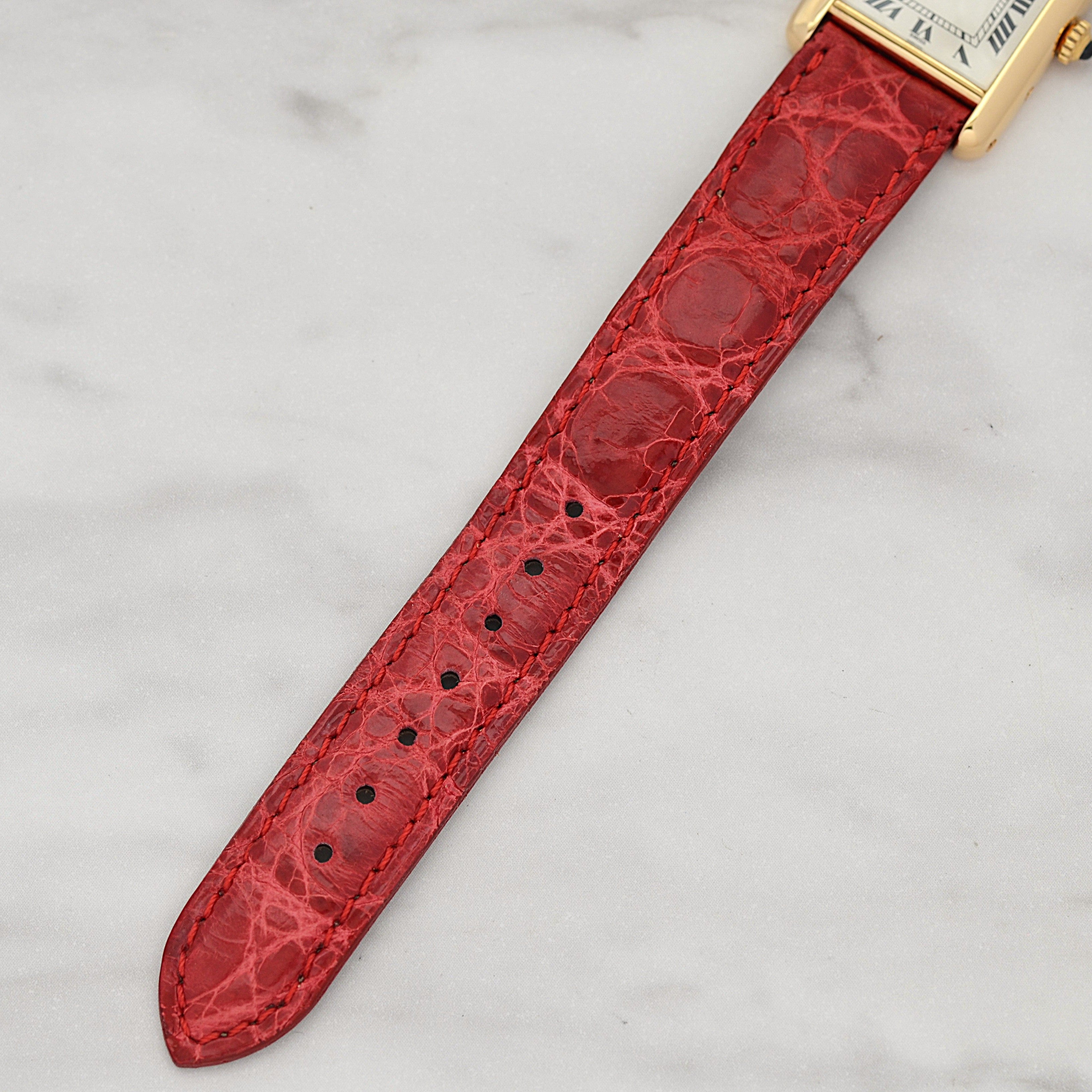 【Cartier】カルティエ タンクルイカルティエ SM 18KYG 付属品完備 カルティエコンプリートサービス済み