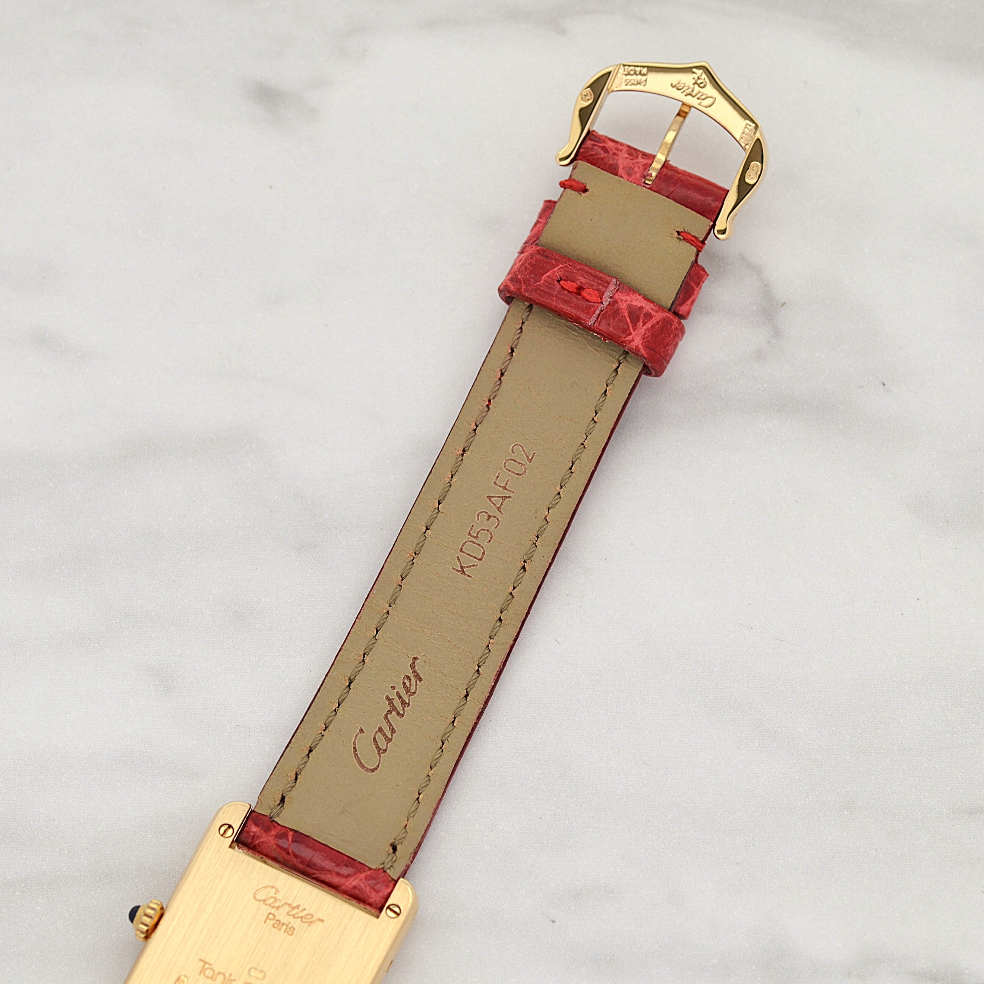 【Cartier】カルティエ タンクルイカルティエ SM 18KYG 付属品完備 カルティエコンプリートサービス済み
