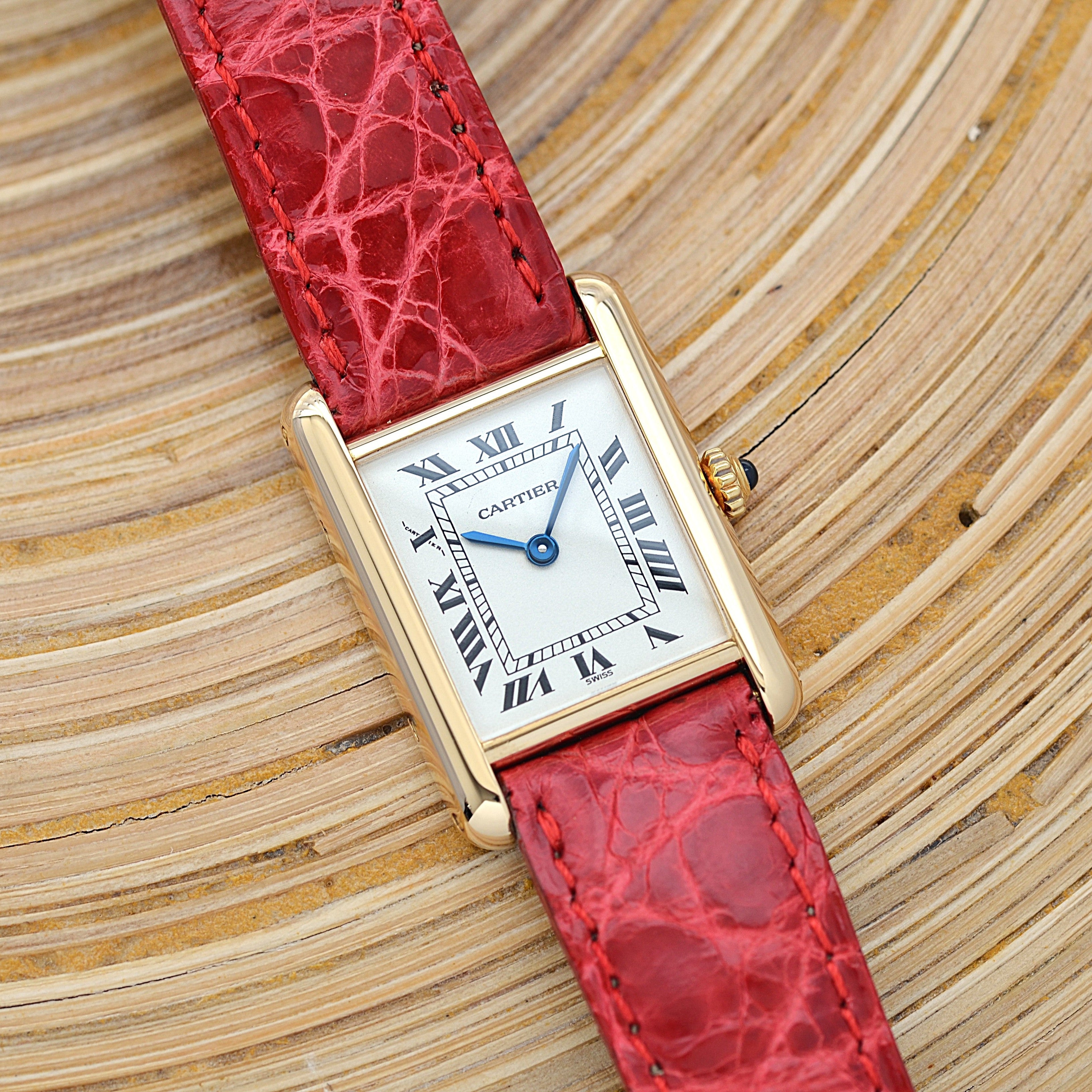 【Cartier】カルティエ タンクルイカルティエ SM 18KYG 付属品完備 カルティエコンプリートサービス済み