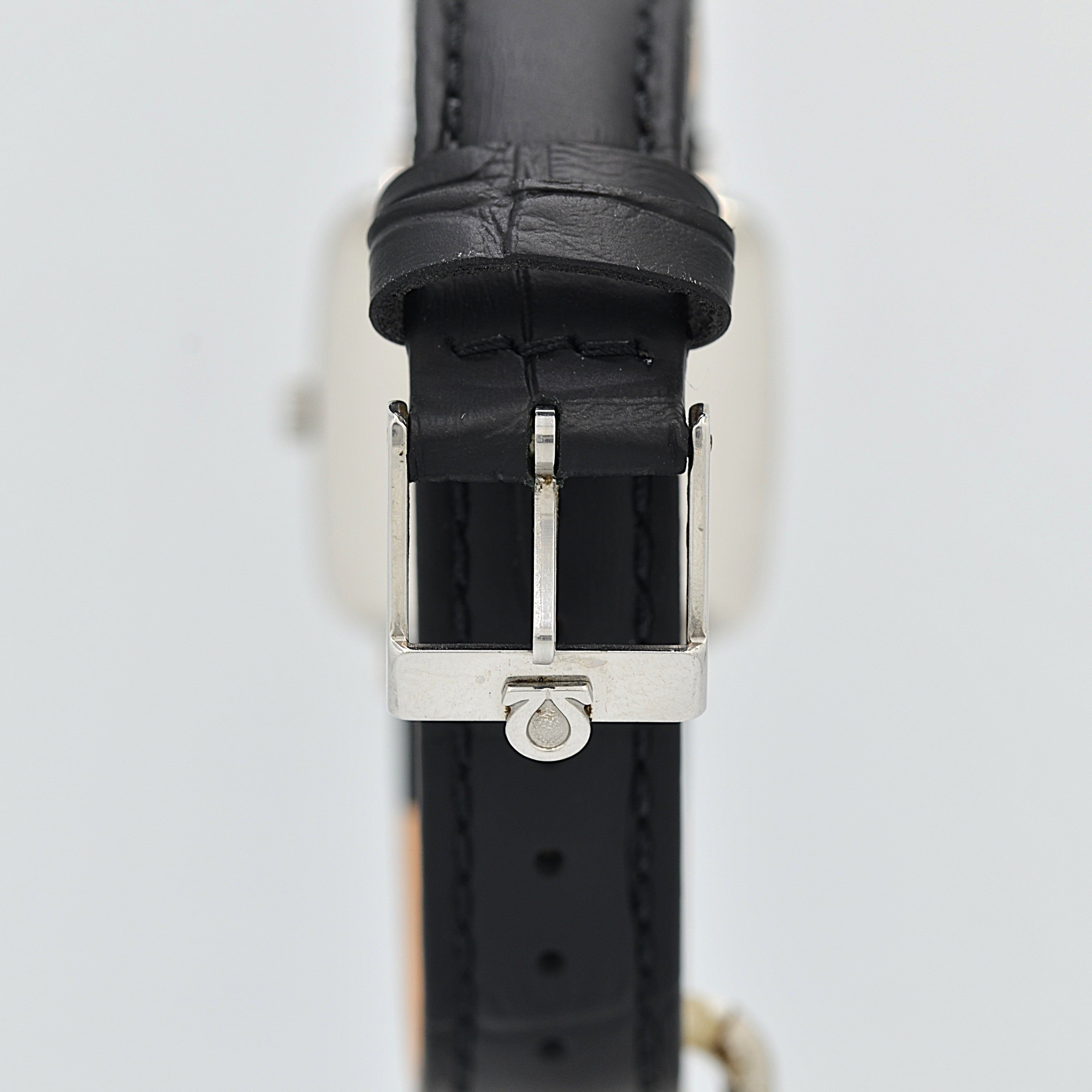 [OMEGA] Omega Geneve WGP Square Silver Boys' Size with Genuine Buckle